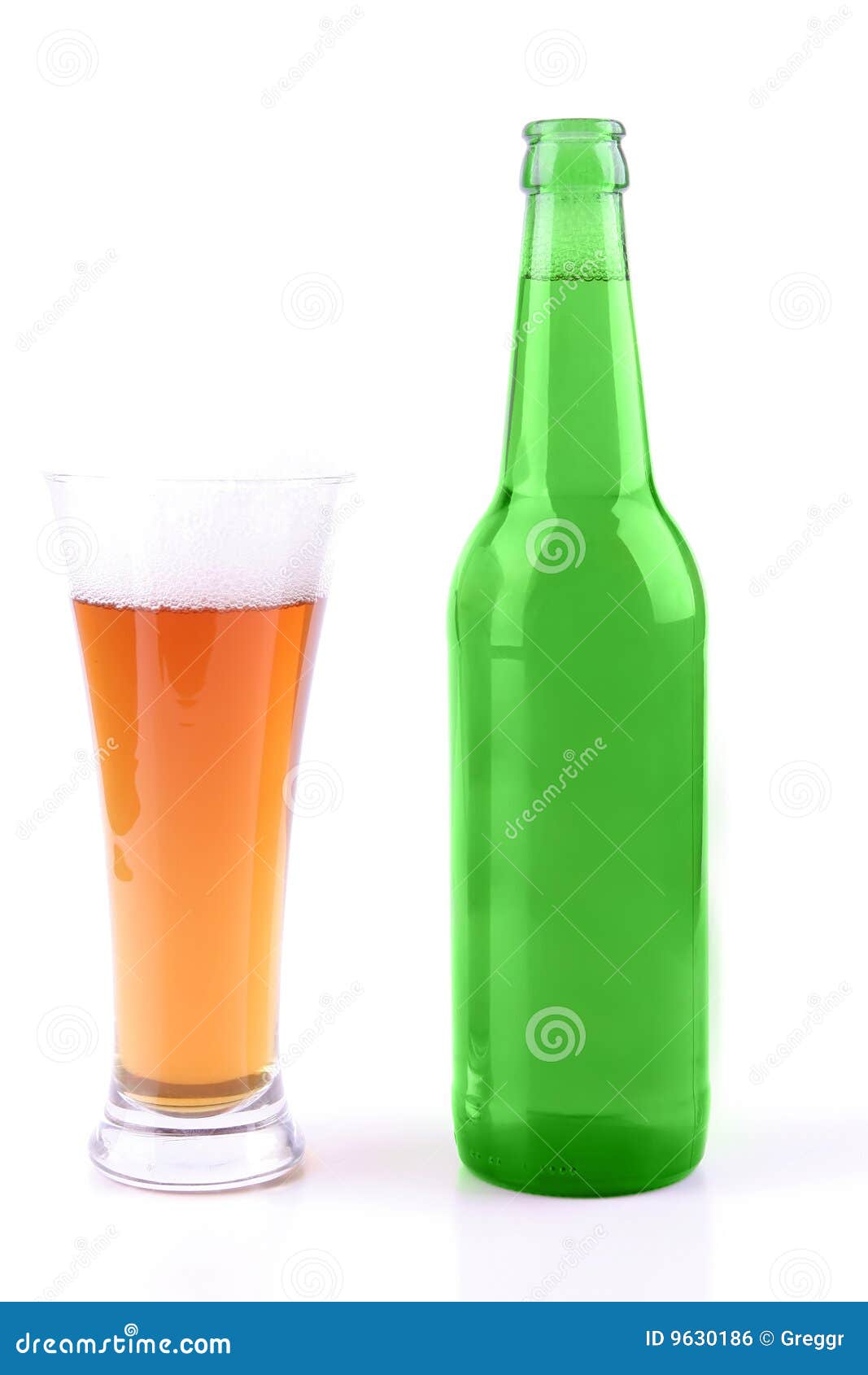 Beer glass and bottle stock photo. Image of cold, brewery 9630186