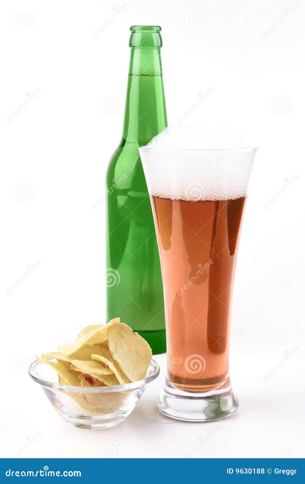 Beer glass and bottle stock photo. Image of draft, lager 9630188