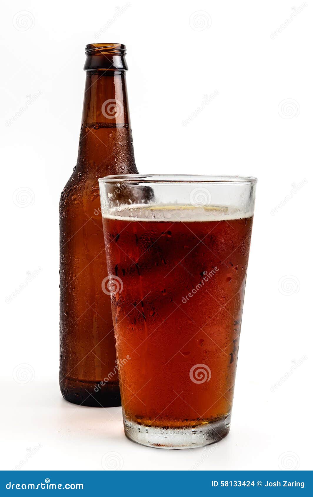 Beer Glass with Bottle in Background Stock Photo Image of brewery
