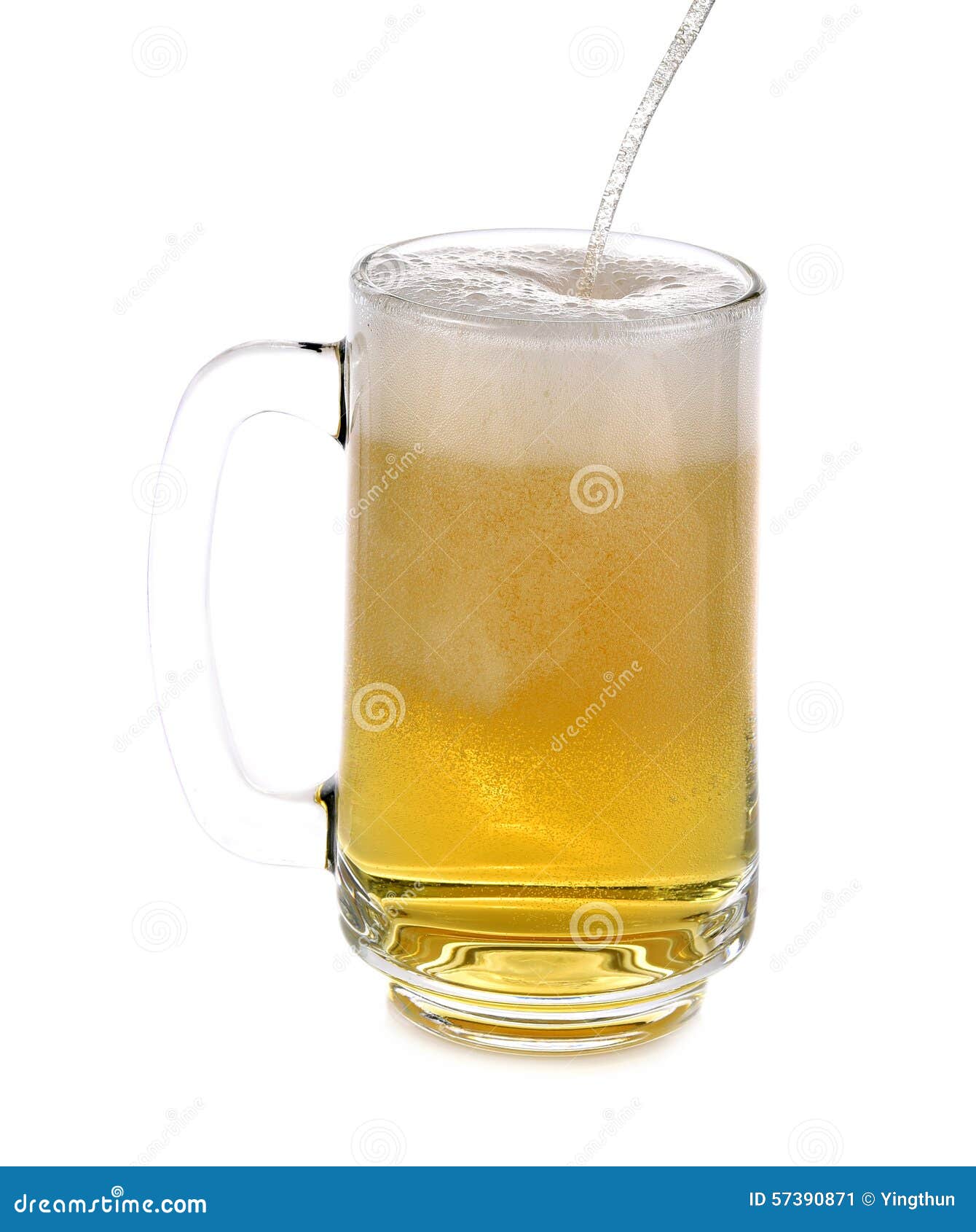 Beer Glass with Handle with White on Background Stock Image Image of