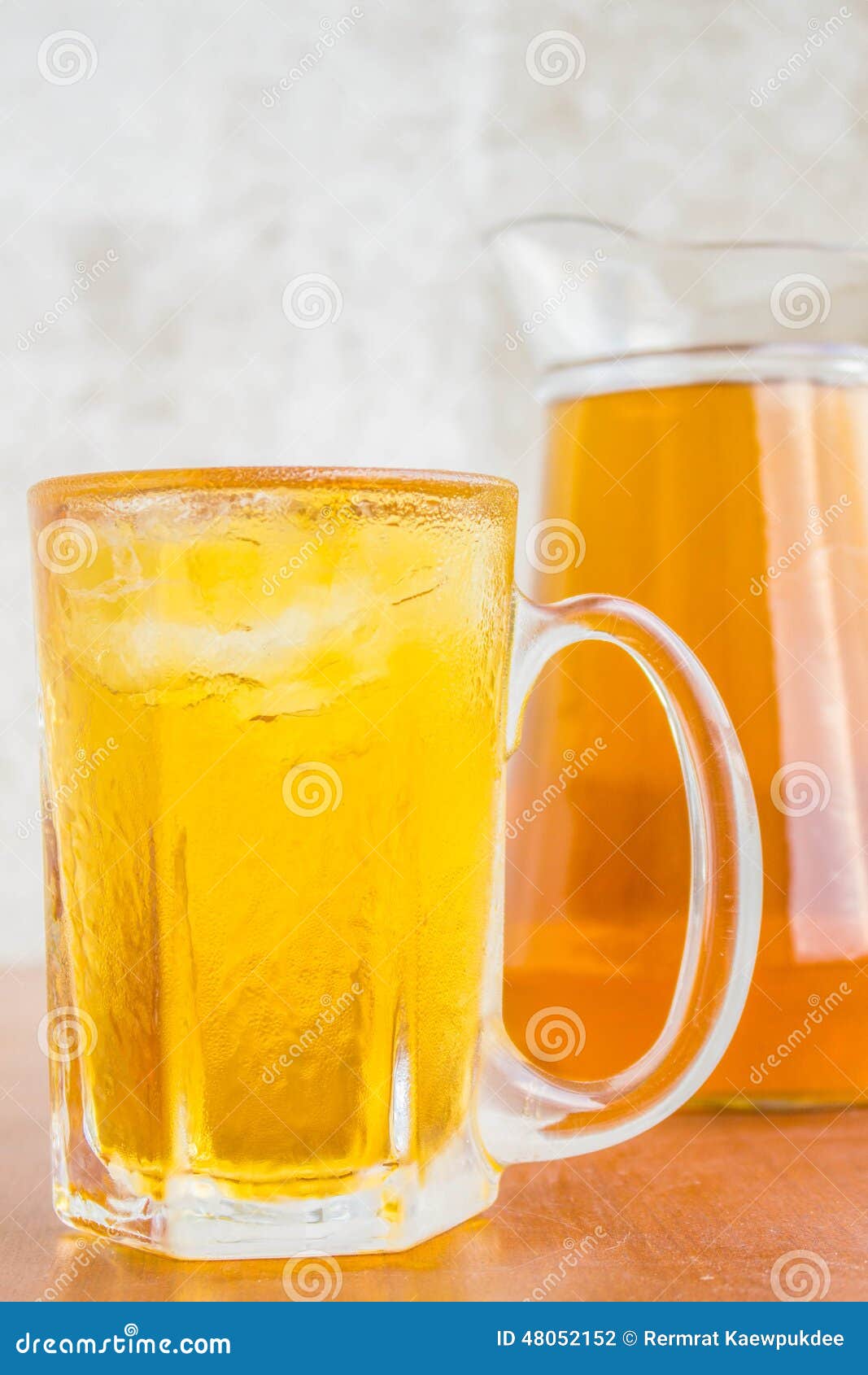 Beer glass with ice stock photo. Image of lager, pint 48052152