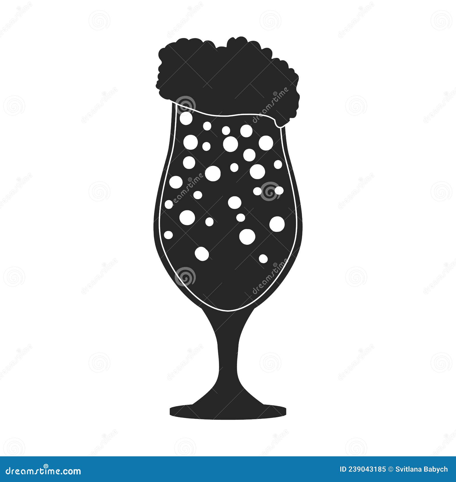Beer Glass Vector Icon.Black Vector Icon Isolated on White Background