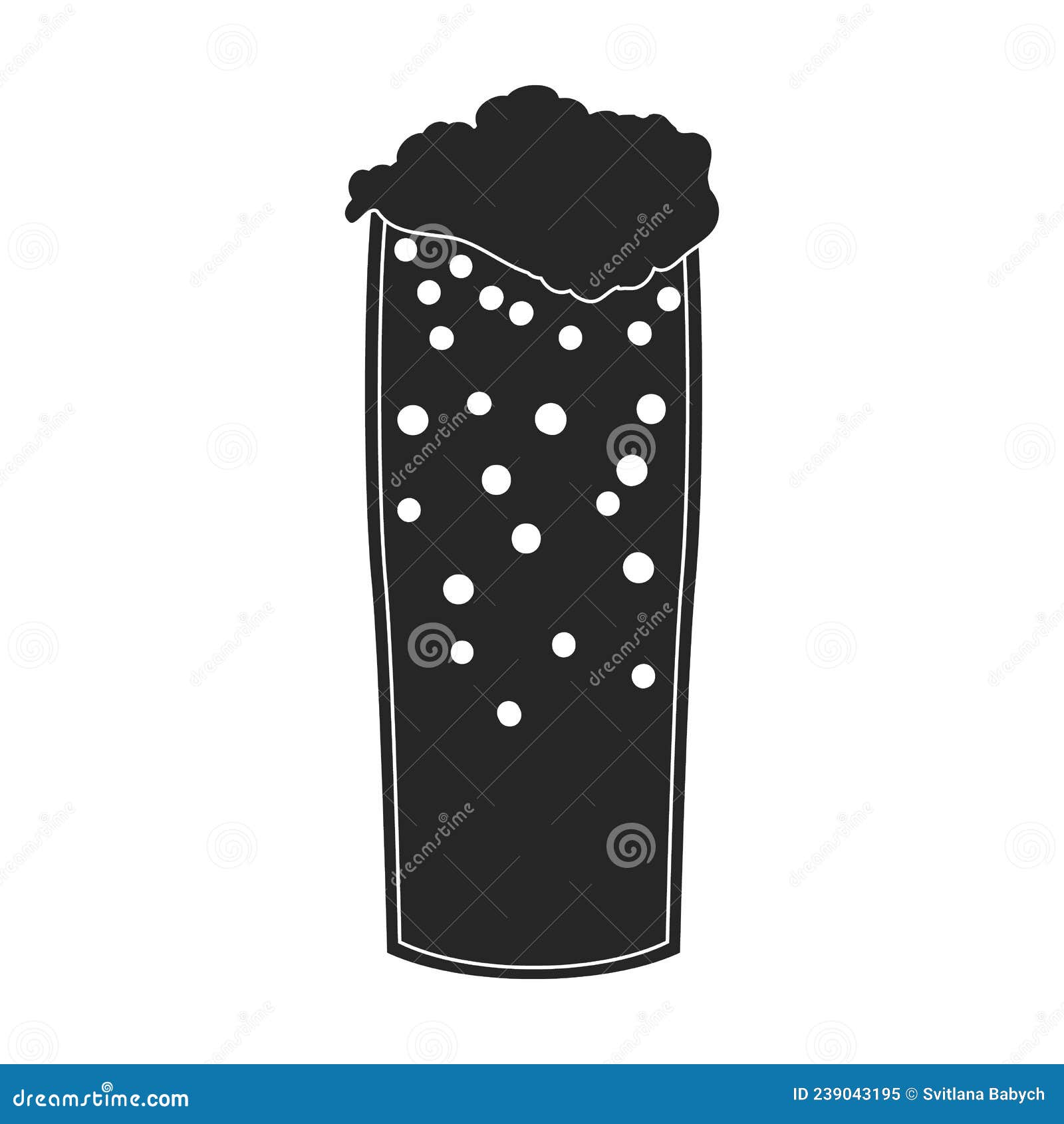 Beer Glass Vector Icon.Black Vector Icon Isolated on White Background