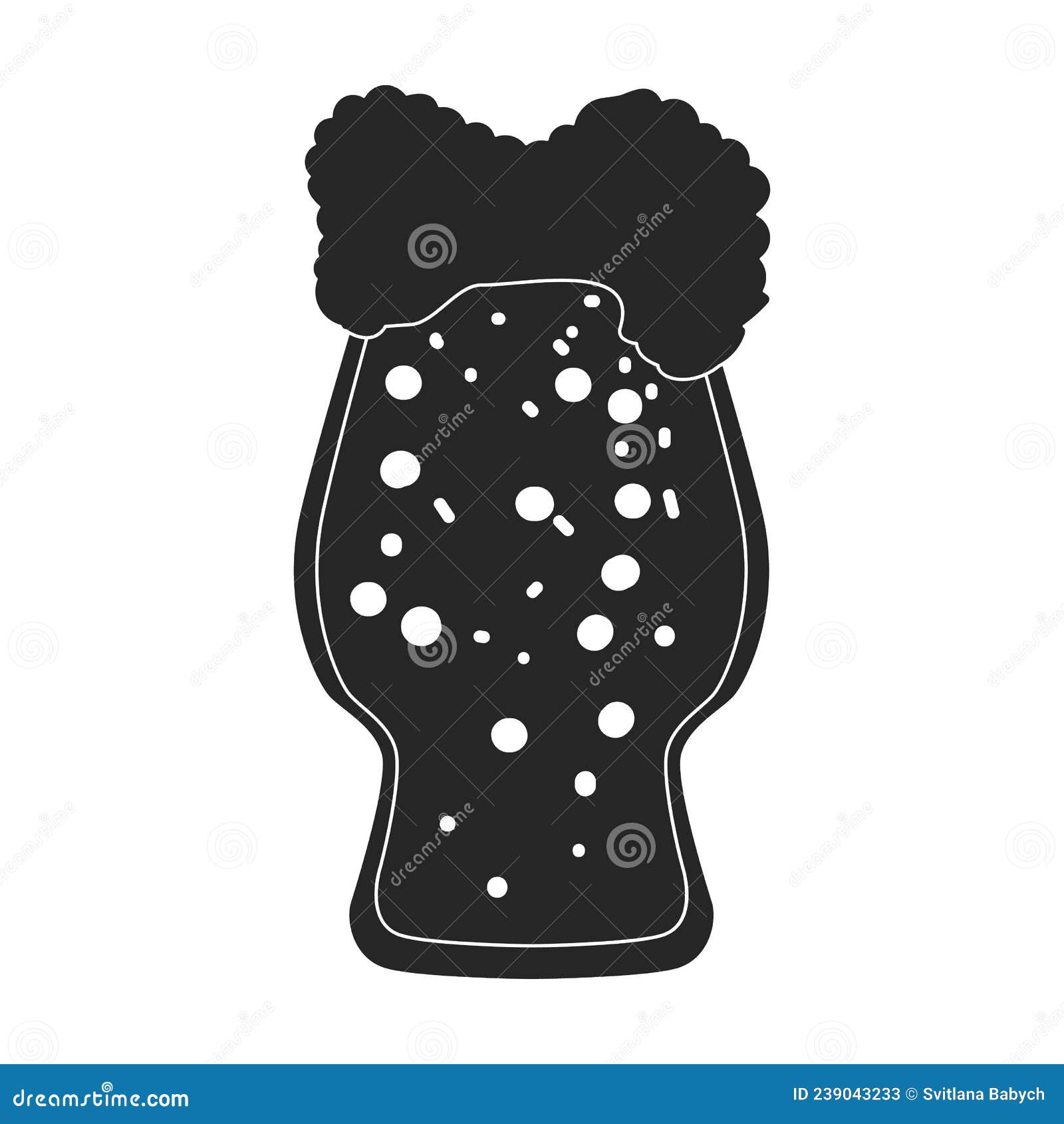 Beer Glass Vector Icon.Black Vector Icon Isolated on White Background