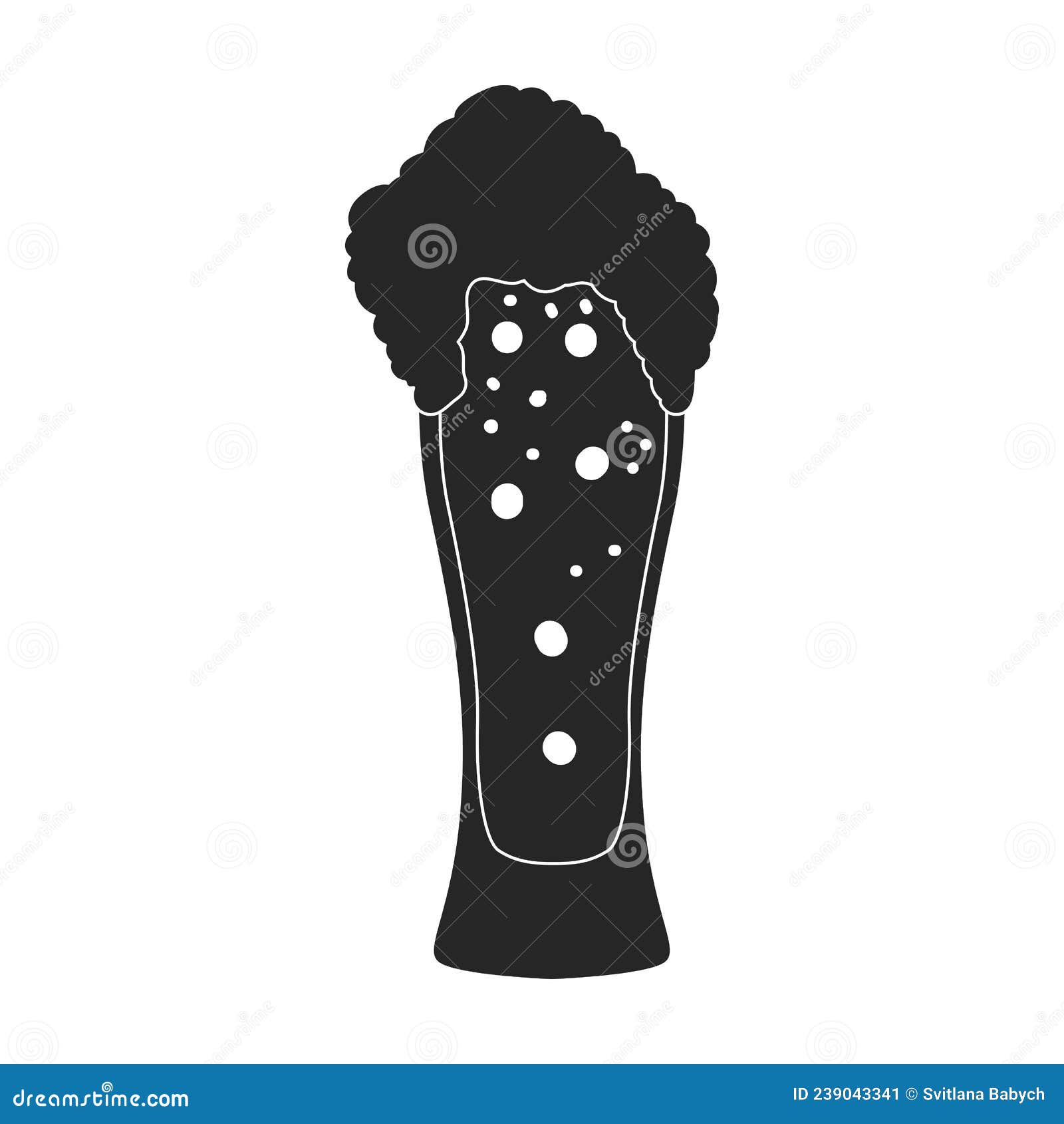 Beer Glass Vector Icon.Black Vector Icon Isolated on White Background