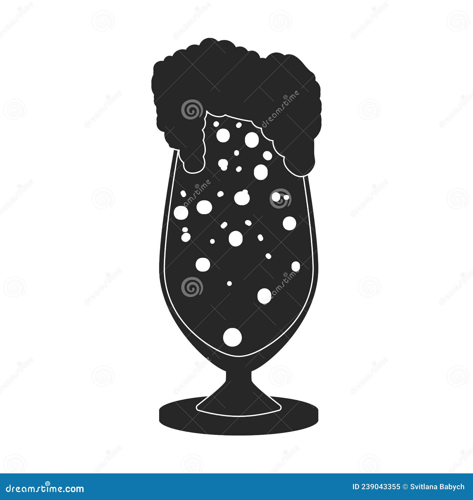 Beer Glass Vector Icon.Black Vector Icon Isolated on White Background