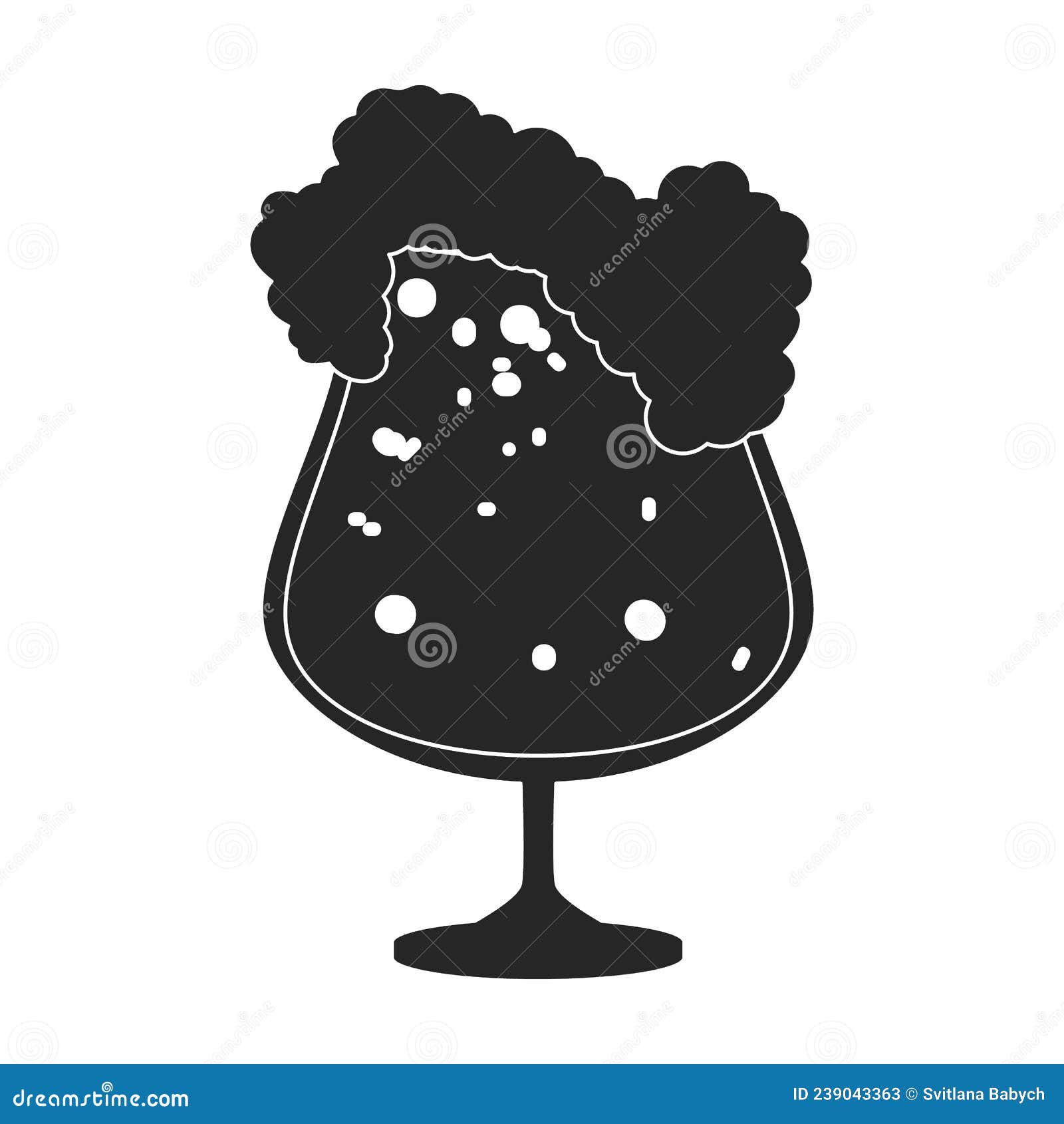 Beer Glass Vector Icon.Black Vector Icon Isolated on White Background