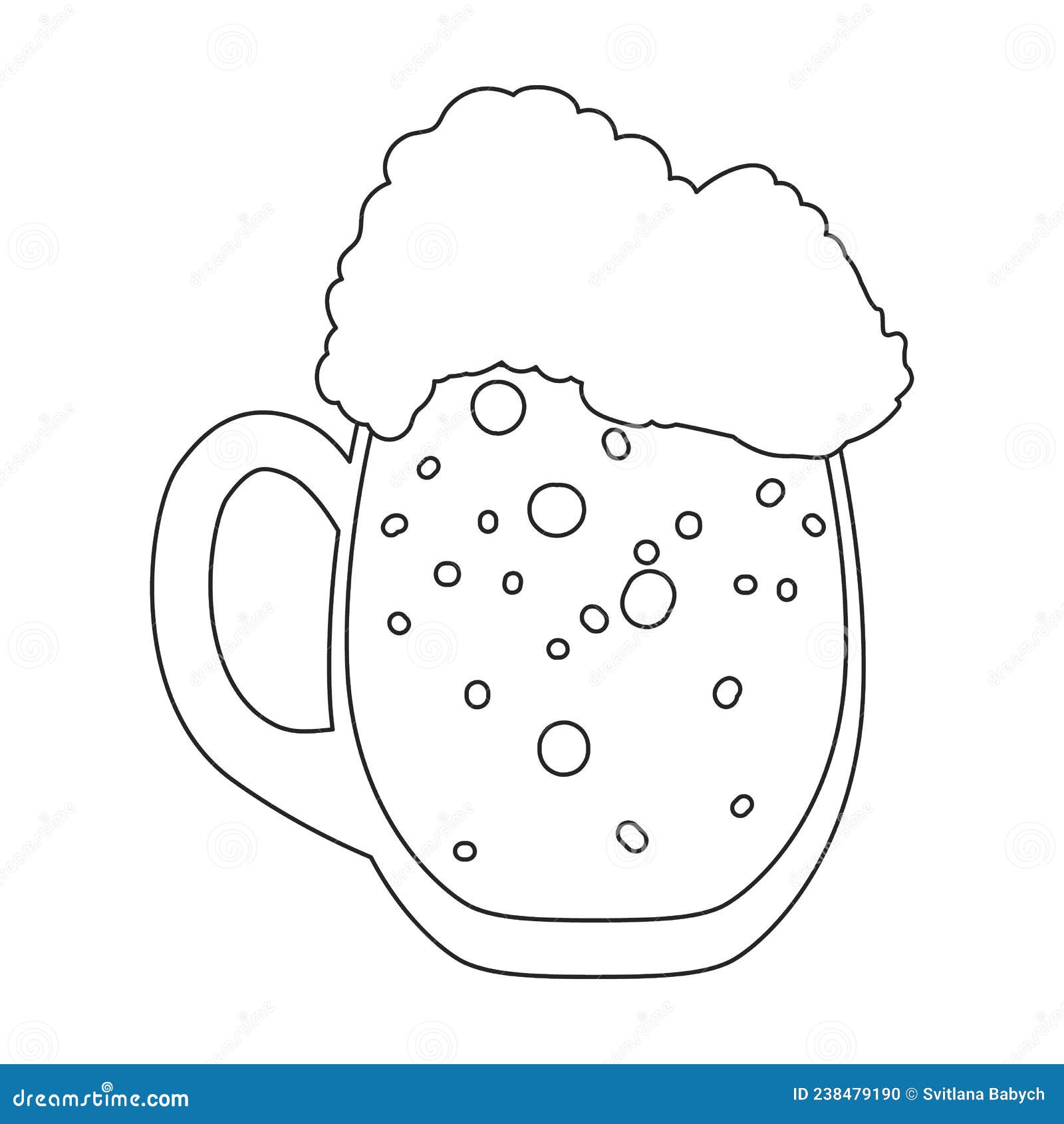 Beer Glass Vector Icon.Outline Vector Icon Isolated on White Background