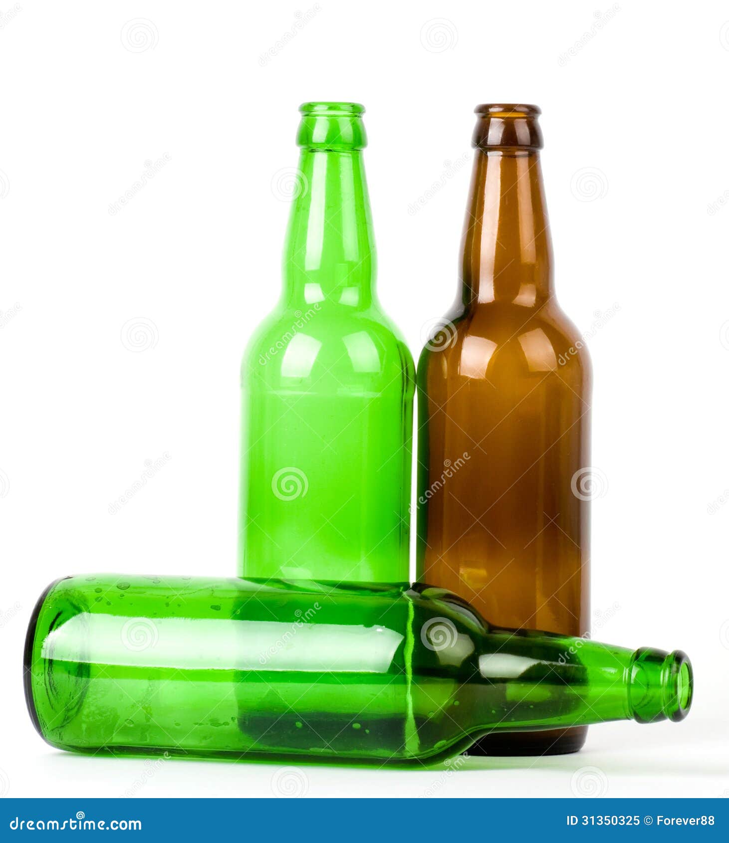 Beer green bottles stock image. Image of bubble, celebration 31350325