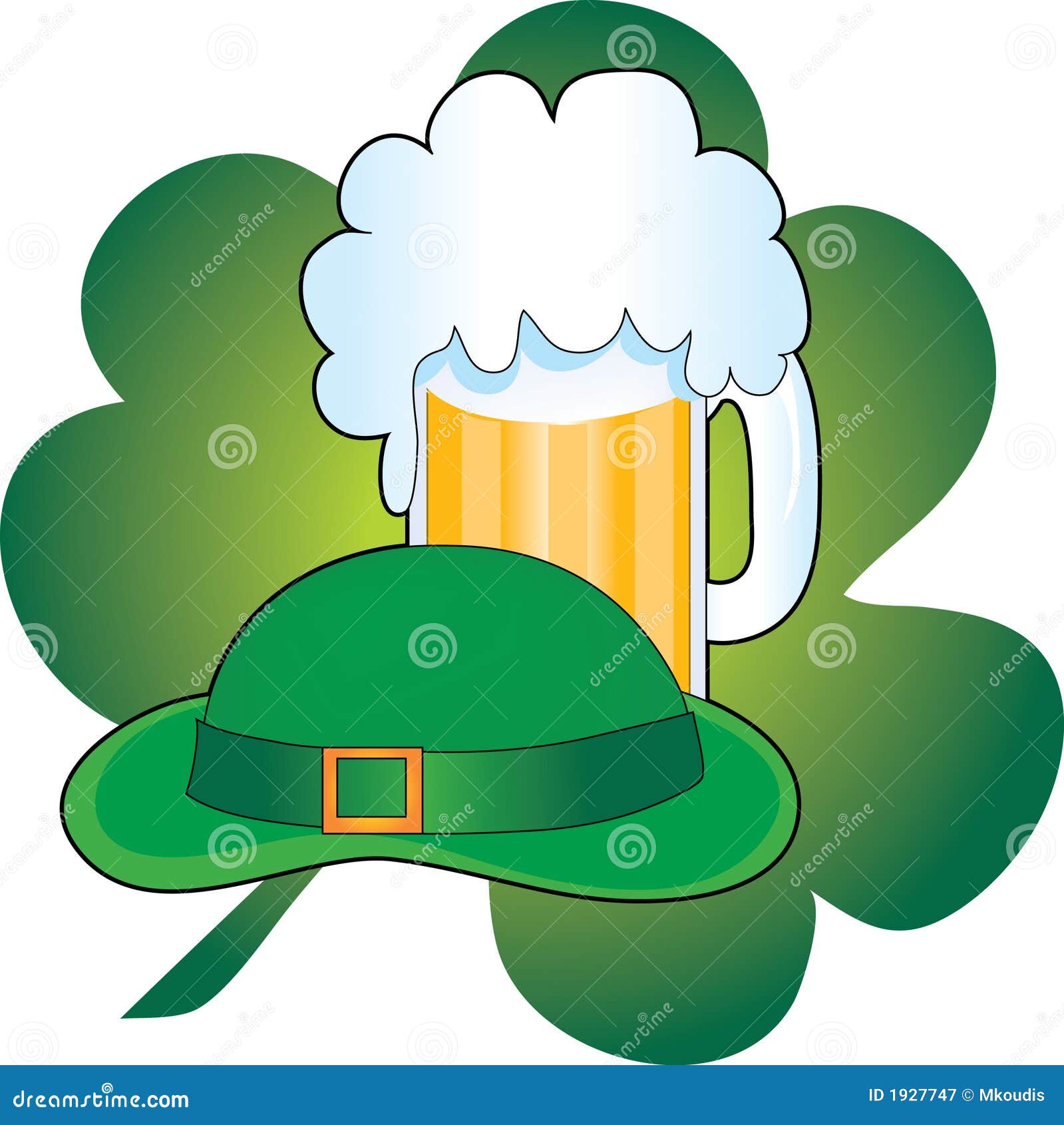 Beer,Hat,Shamrock stock vector. Illustration of holiday 1927747