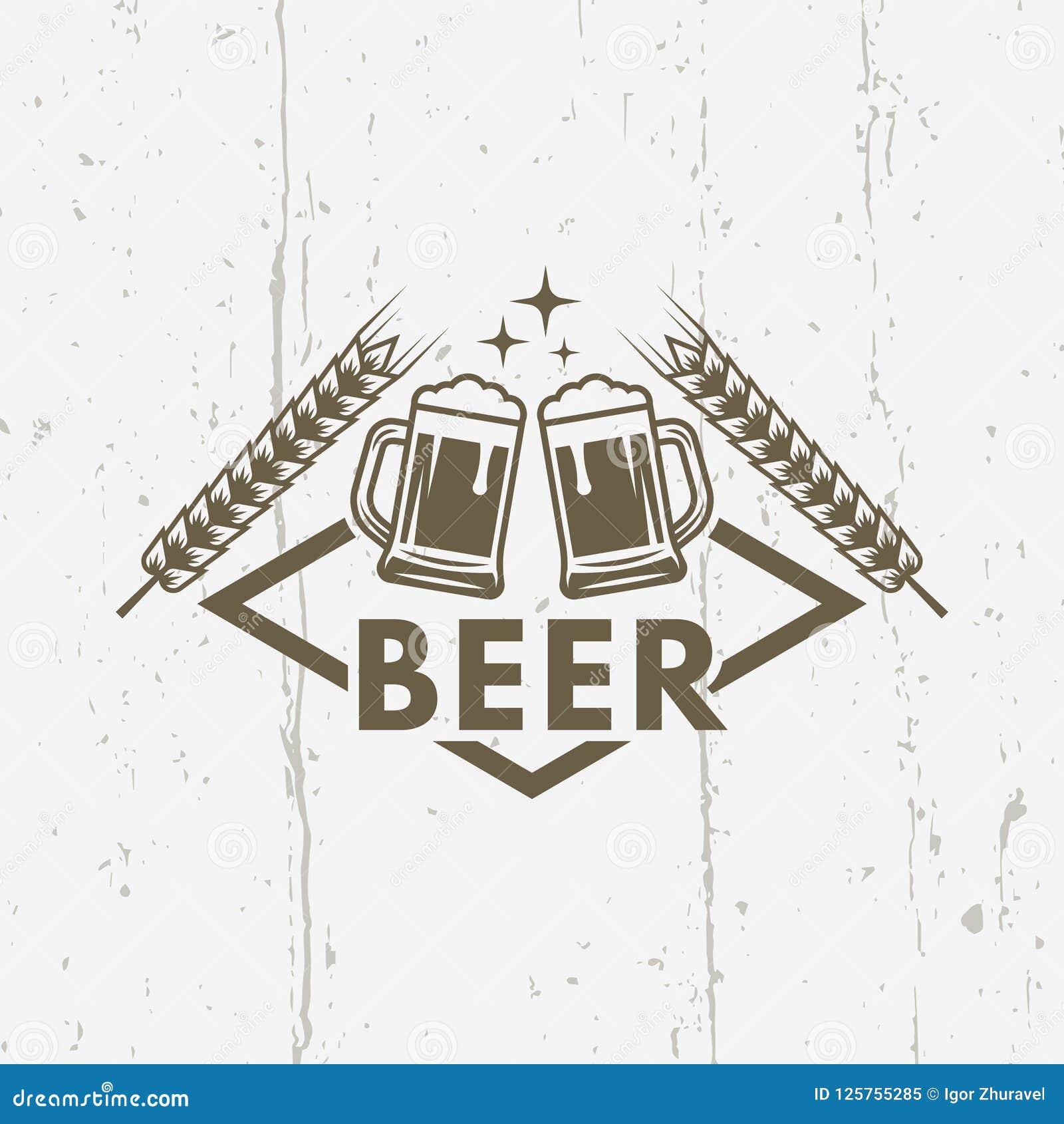 Download Beer Isolated Vector Vintage Label With Glass Stock Vector ...