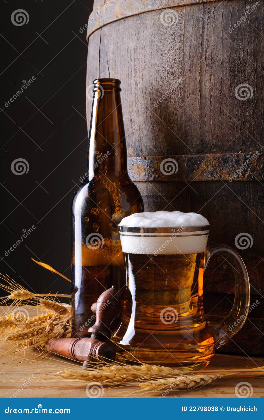 Beer mug and bottle stock photo. Image of bottle, glass 22798038