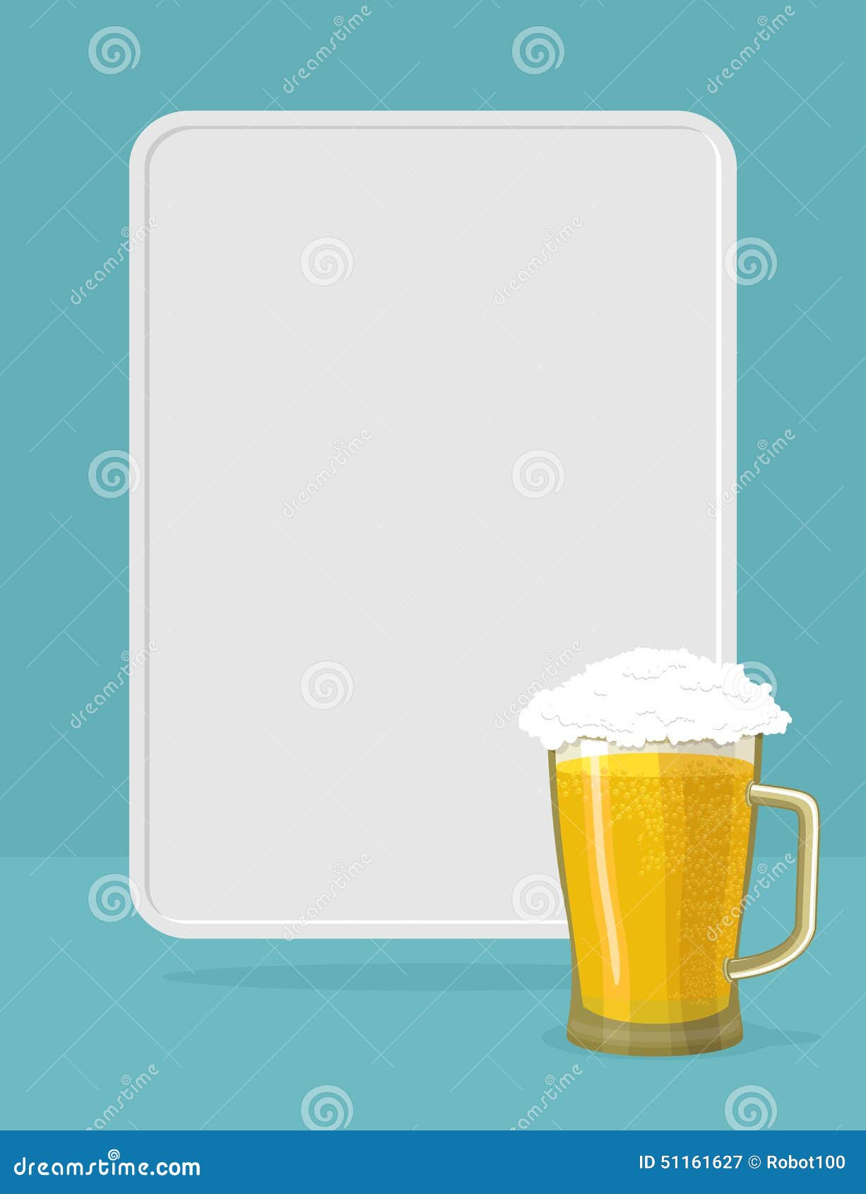 Beer Mug with Foam. Frame for Text Stock Vector Illustration of frame, sign 51161627