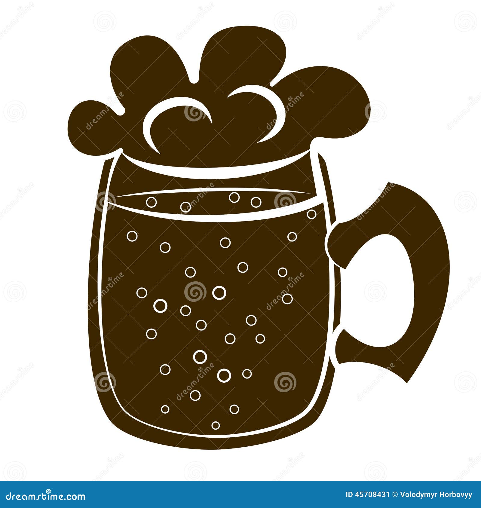 Beer mug silhouette vector stock vector. Illustration of gallon 45708431