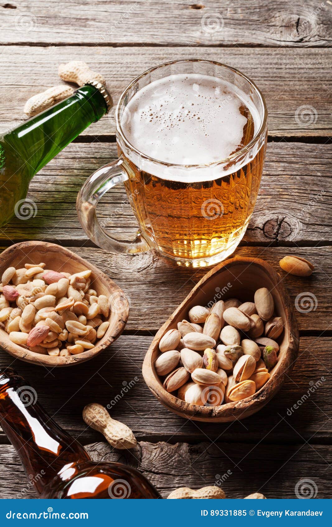 Plant Nuts And A Beer Beer and nuts stock image. Image of glass, board, beverage - 89331885