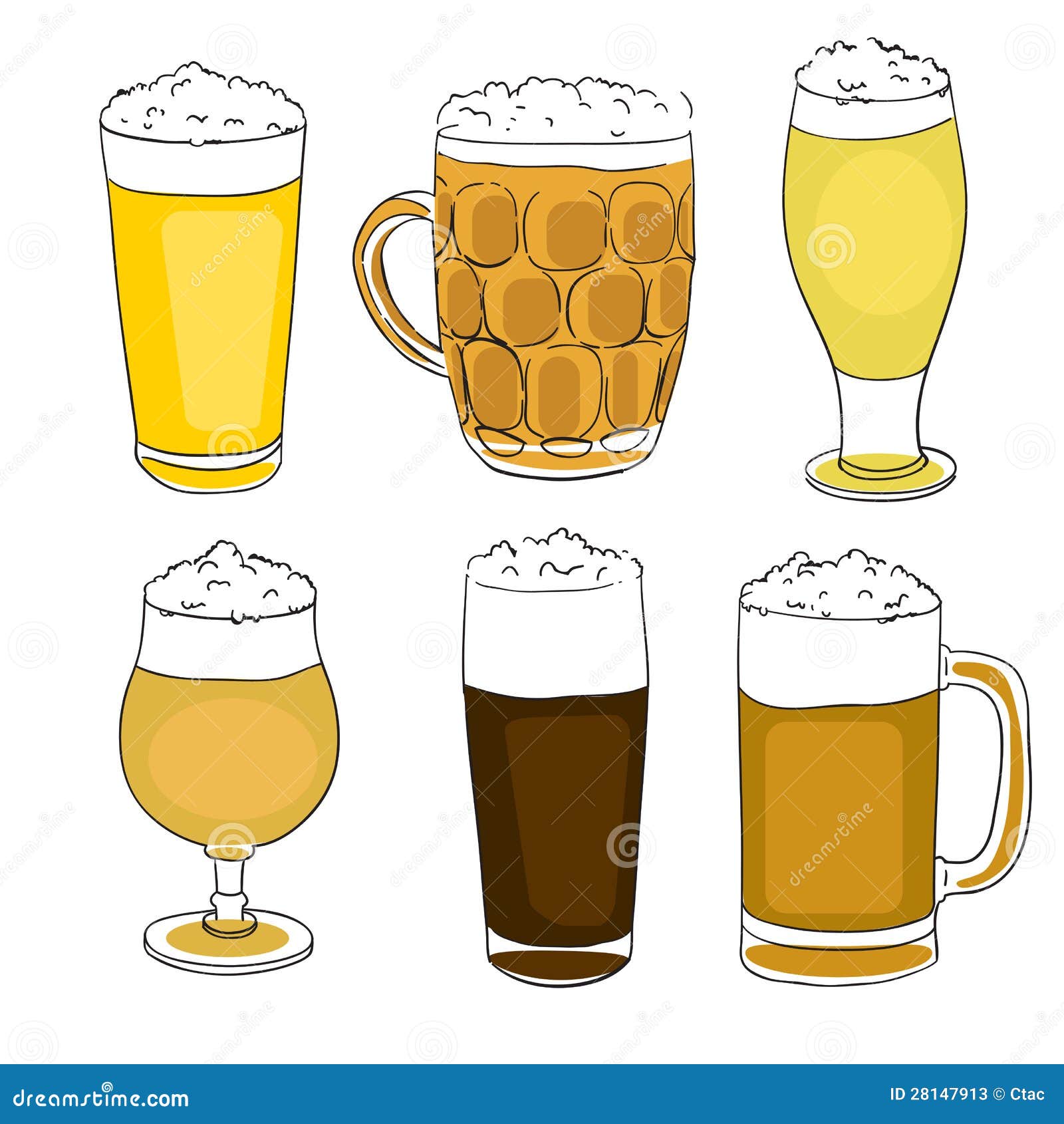 Beer pints series stock vector. Illustration of isolated 28147913