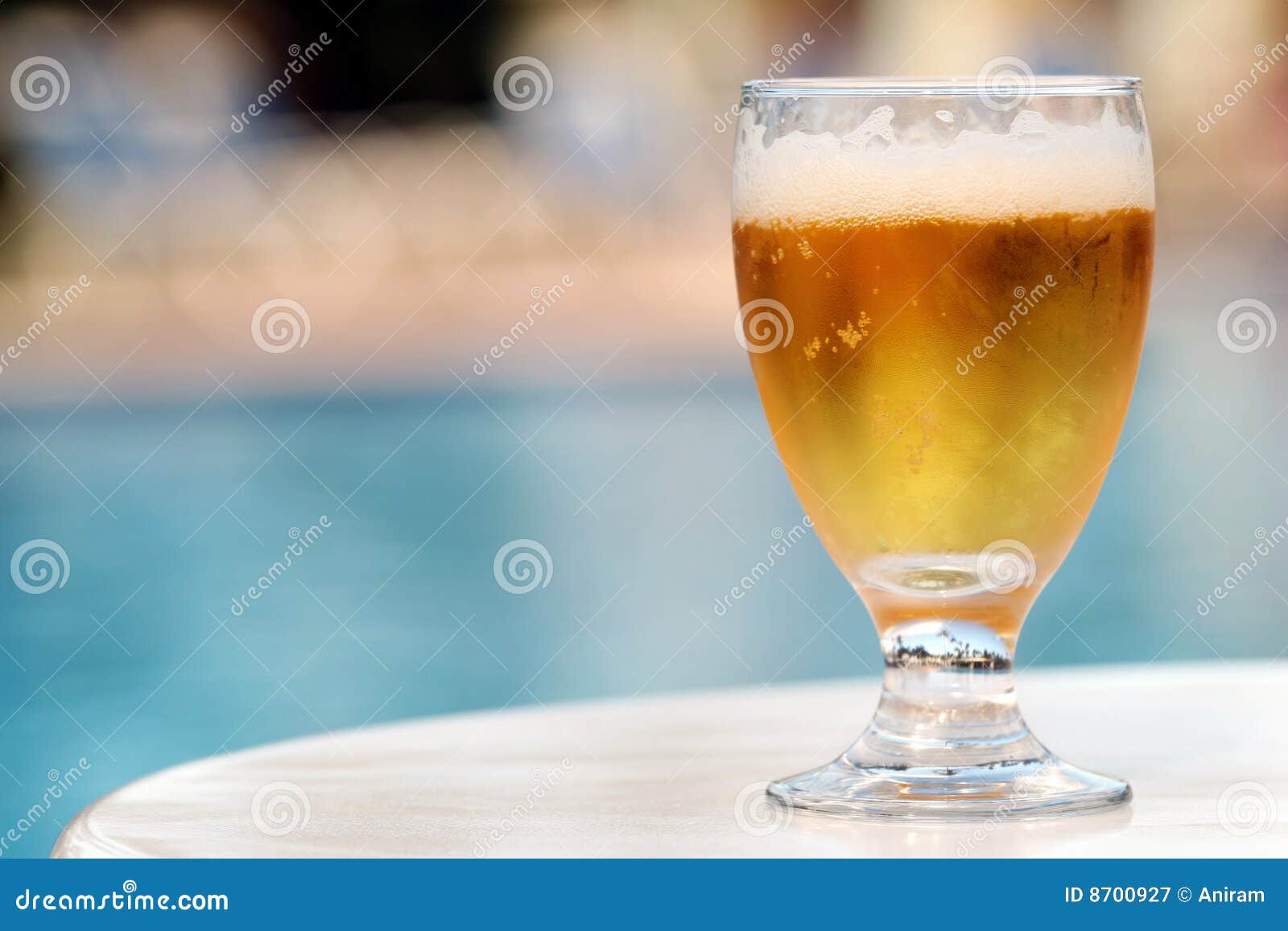 Beer By The Pool Royalty Free Stock Photography Image 8700927