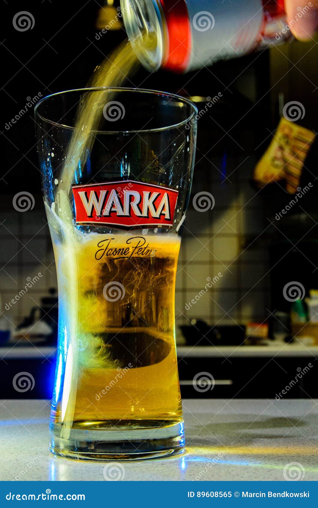 Pouring A Shot Of Bourbon Into A Snifter Editorial Image