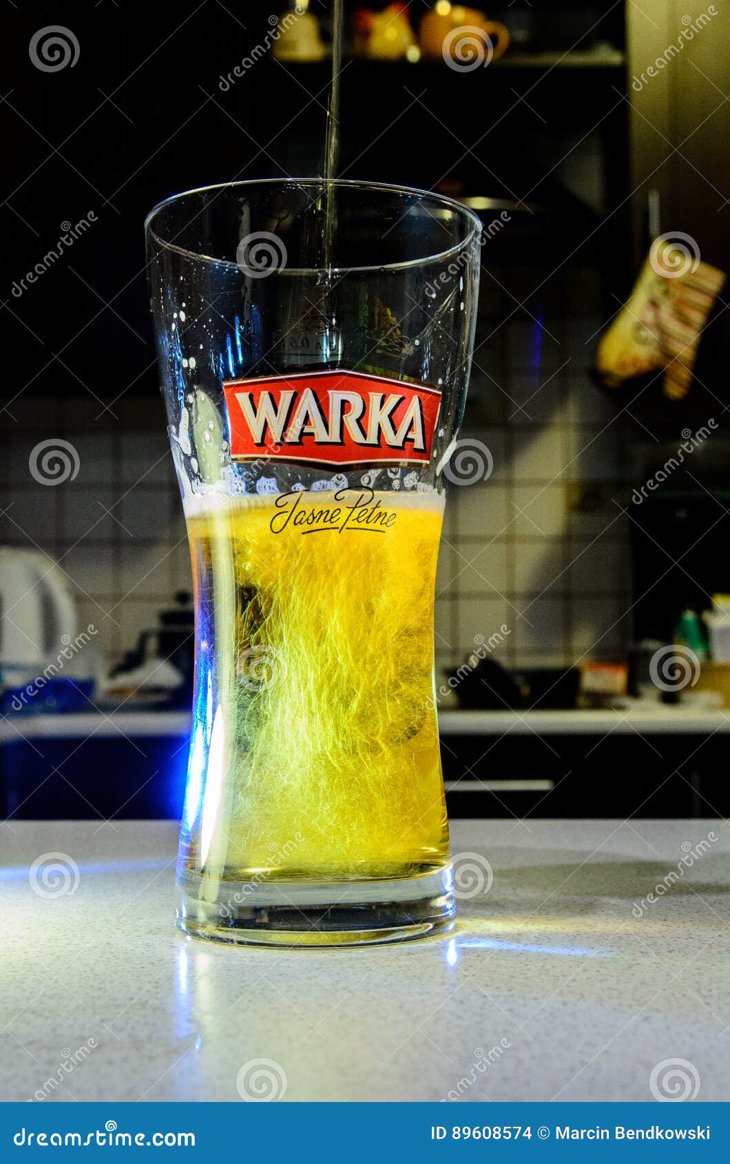 Pouring A Shot Of Bourbon Into A Snifter Editorial Image