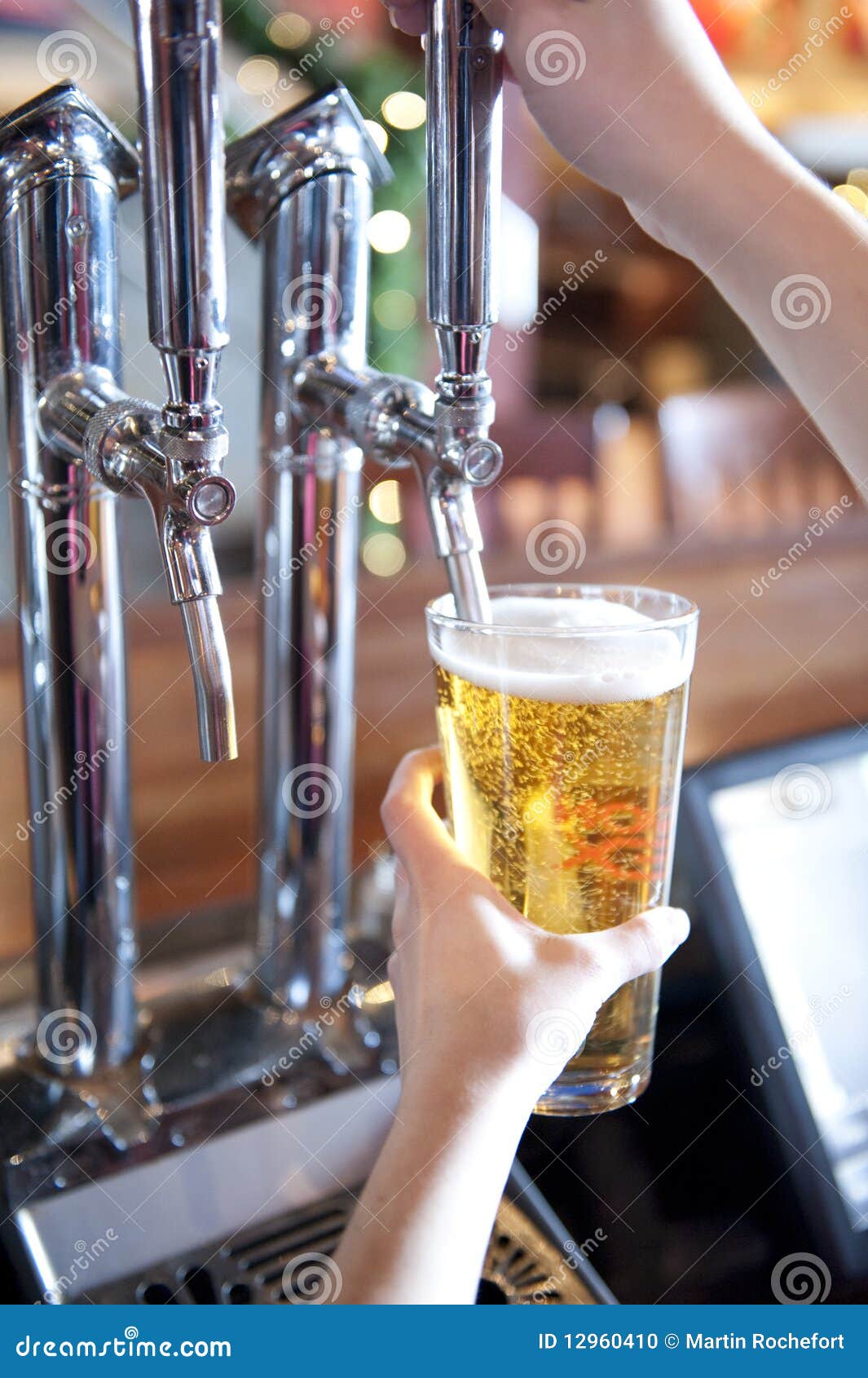 Beer pump stock photo. Image of hand, service, draught - 12960410