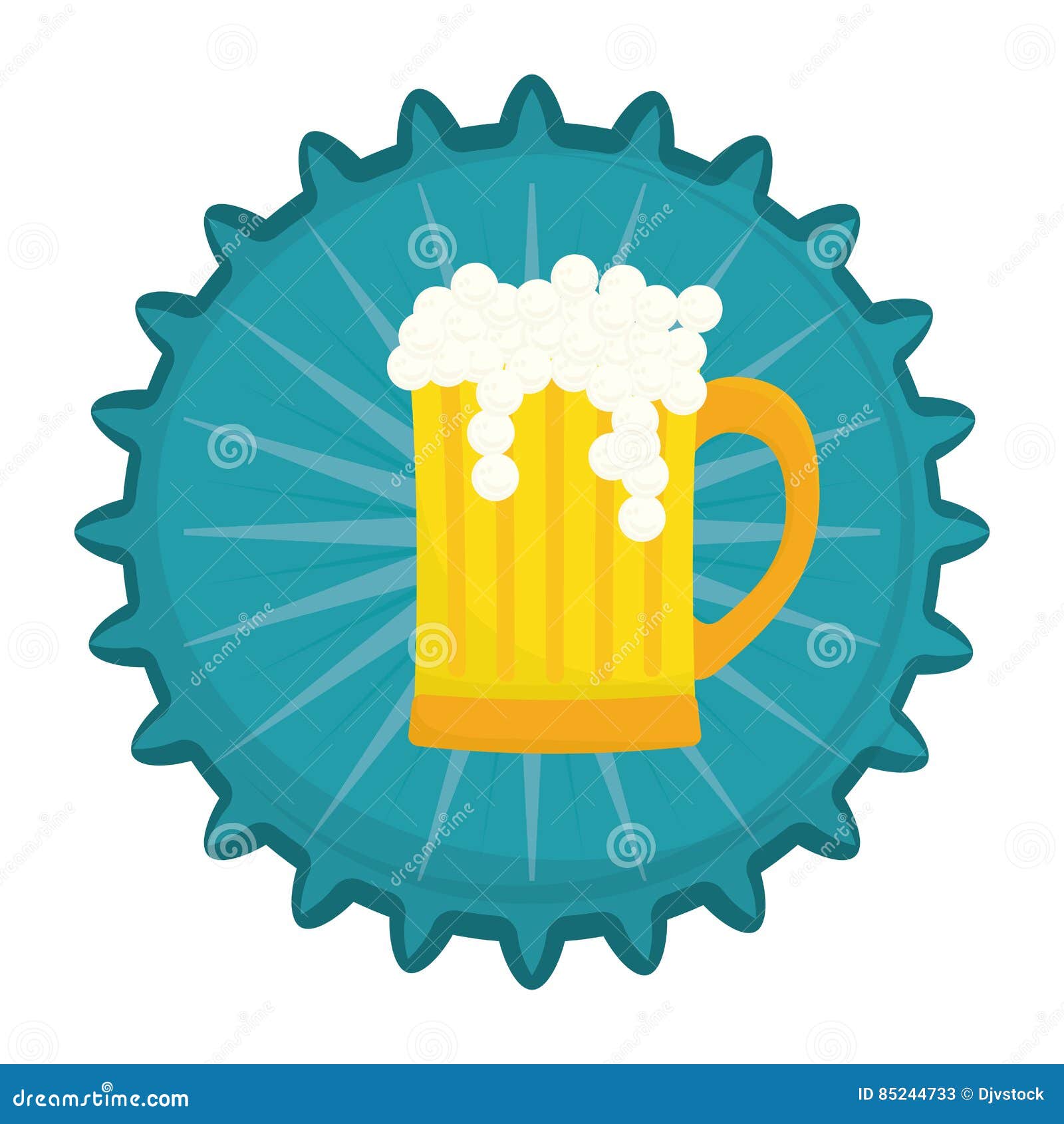 Beer Related Emblem Icon Image Stock Illustration Illustration of
