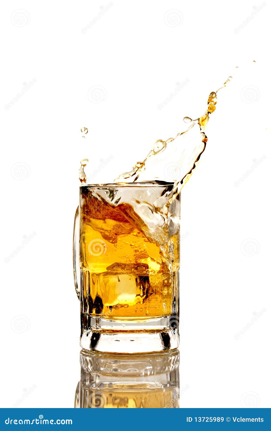 Beer Splashing On A White Reflective Background Stock Image Image of cold, motion 13725989