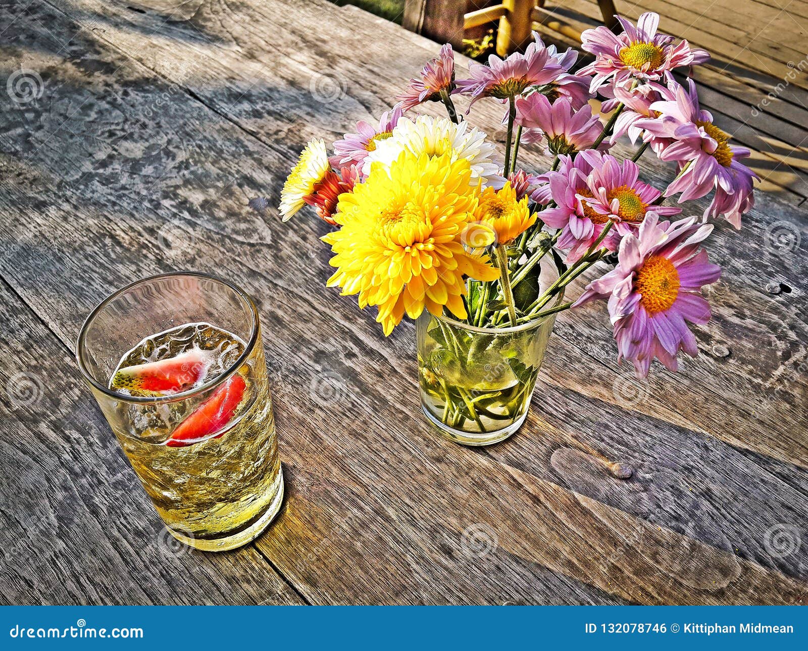 Beer Strawberry Flower Vase Stock Photo Image of drink, celebration