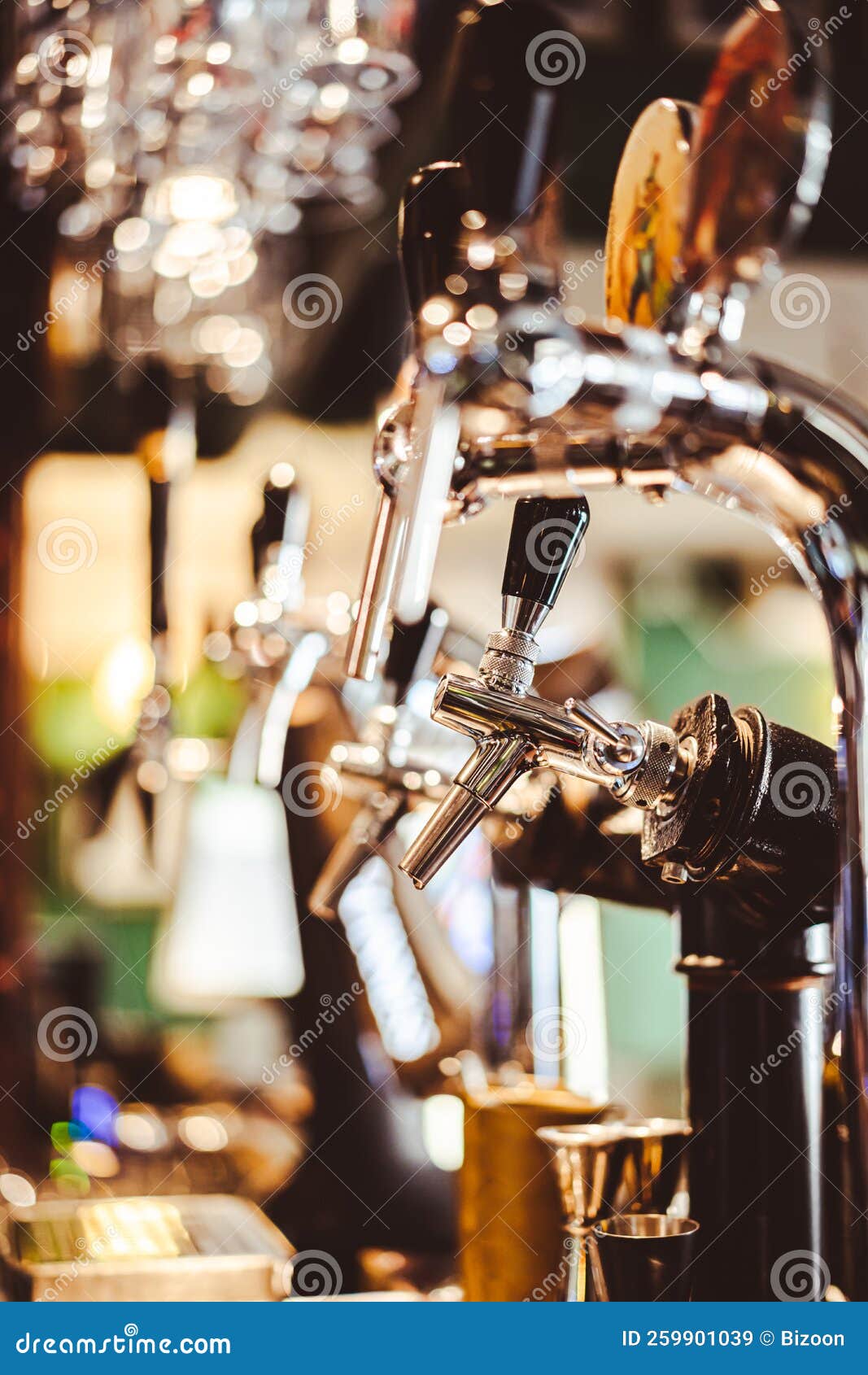 Beer tap close up stock image. Image of club, freshness 259901039