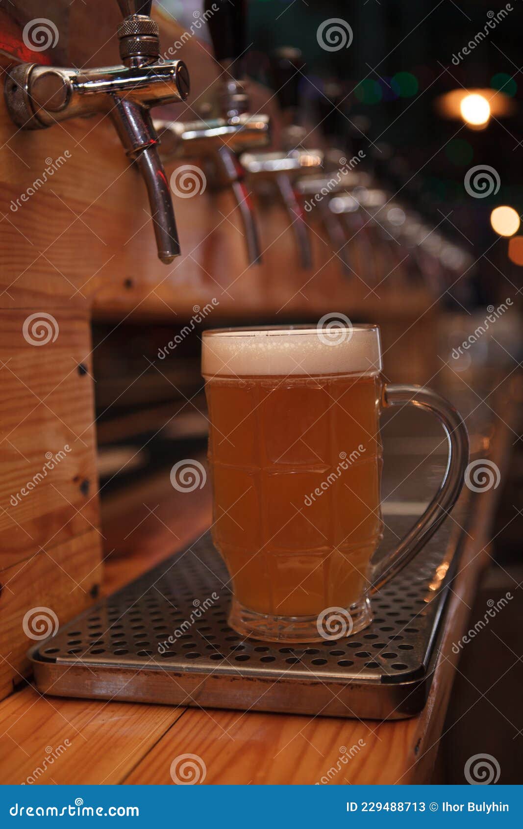 Beer Tap with Glass of Beer Stock Image Image of drink, brewery