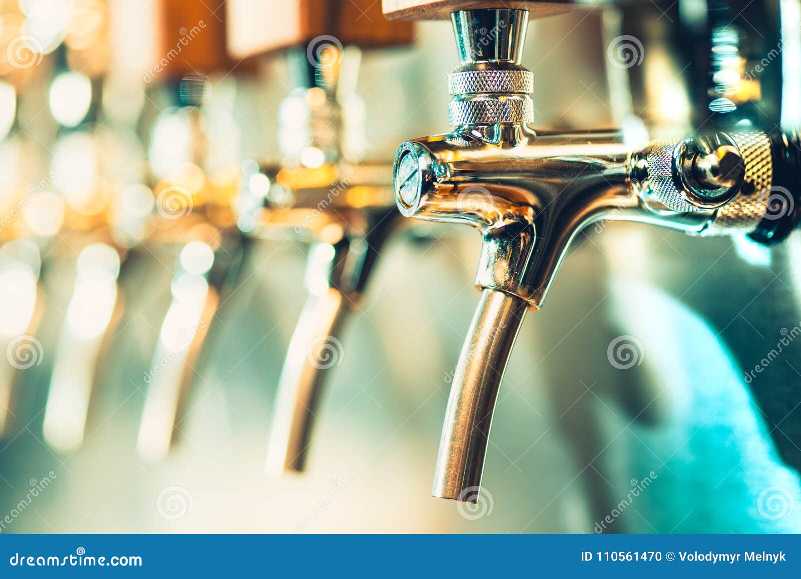 beer taps in a pub