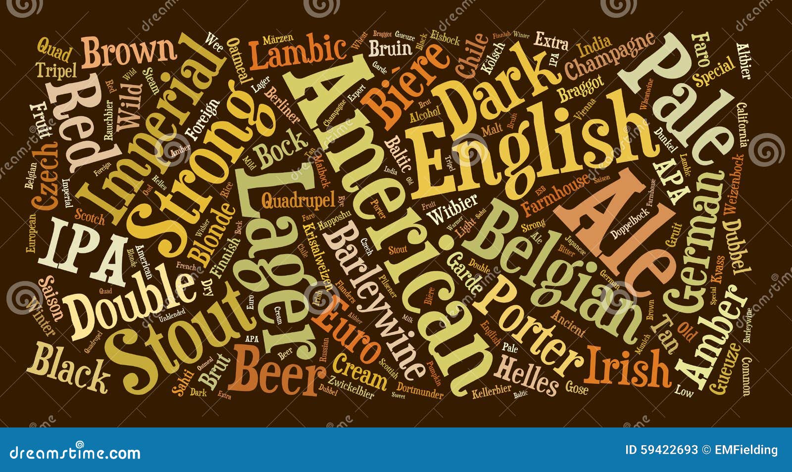 Beer Terms Word Cloud Background Stock Illustration Illustration of