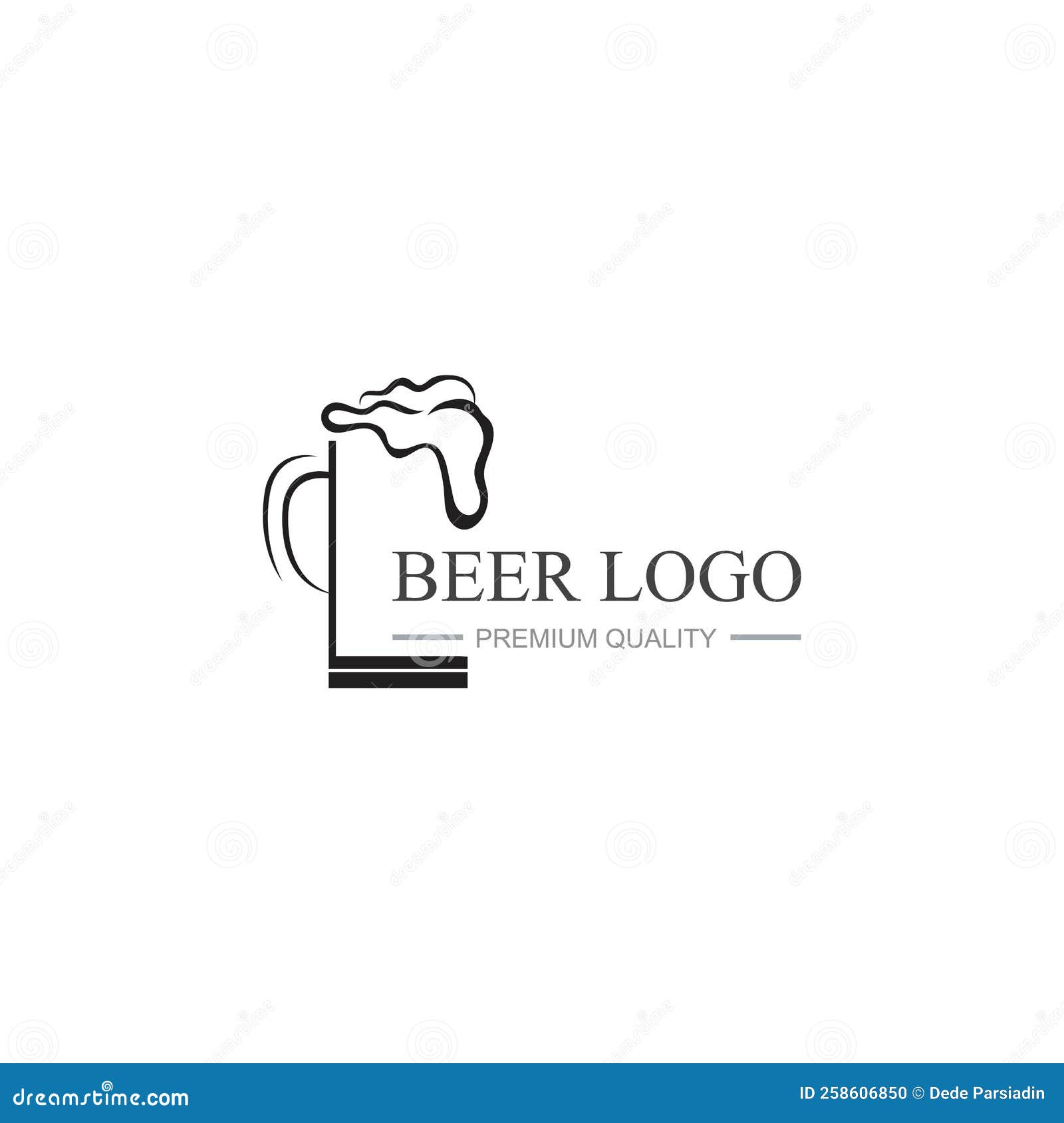 Beer Vintage Logo Design Template Inspiration Vector Illustration Stock