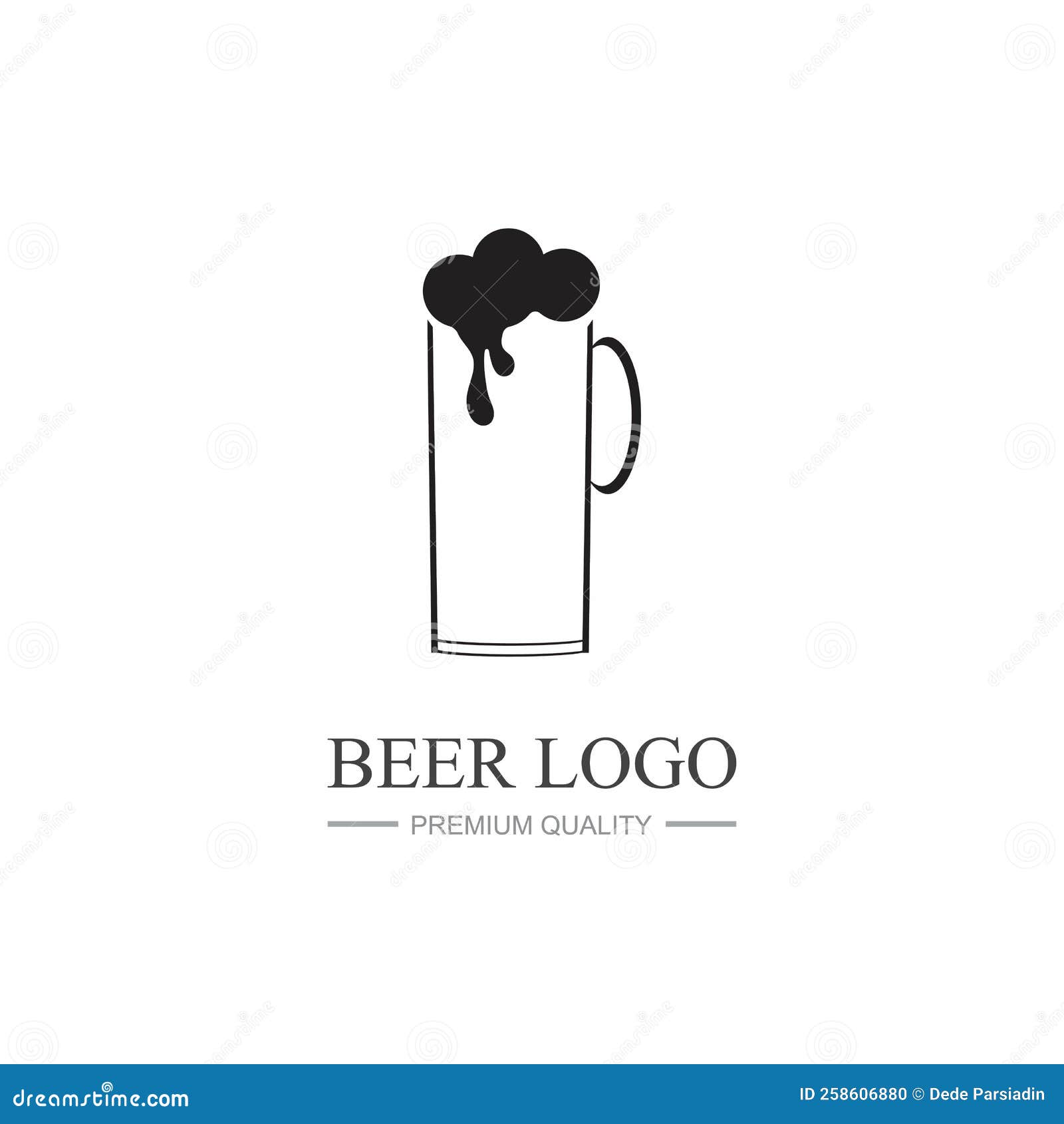 Beer Vintage Logo Design Template Inspiration Vector Illustration Stock