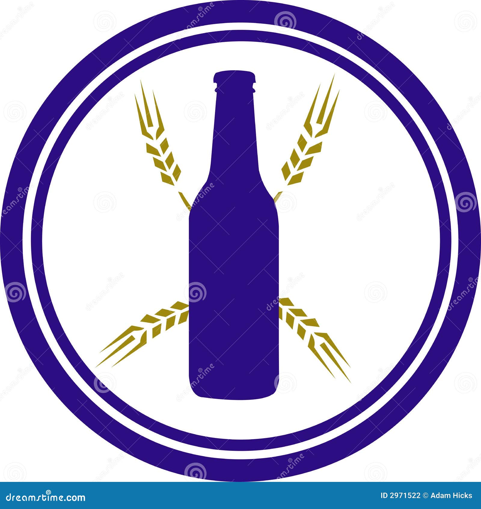 Beer and Wheat Logo stock vector. Illustration of ferment 2971522