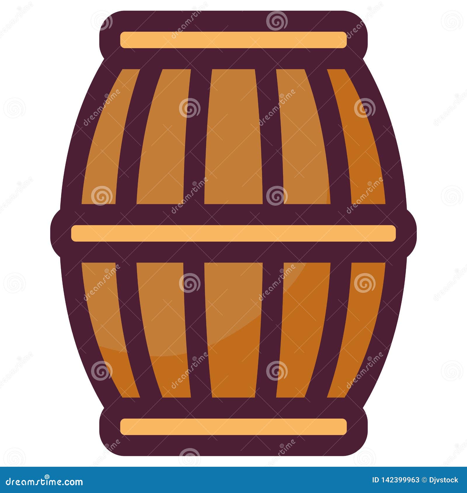 Beer wooden barrel icon stock vector. Illustration of barley 142399963