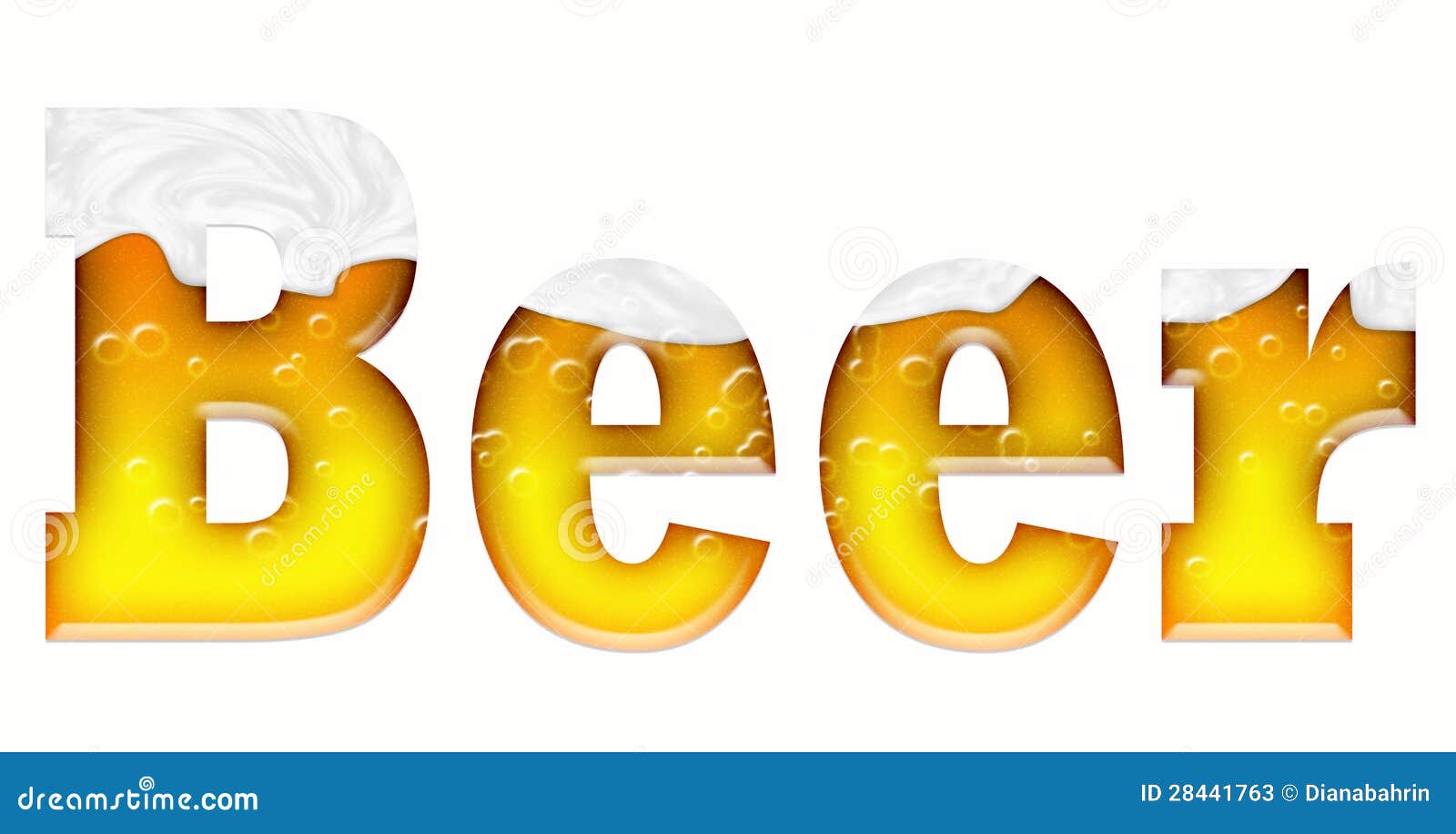 Beer word stock illustration. Illustration of beer, isolated 28441763
