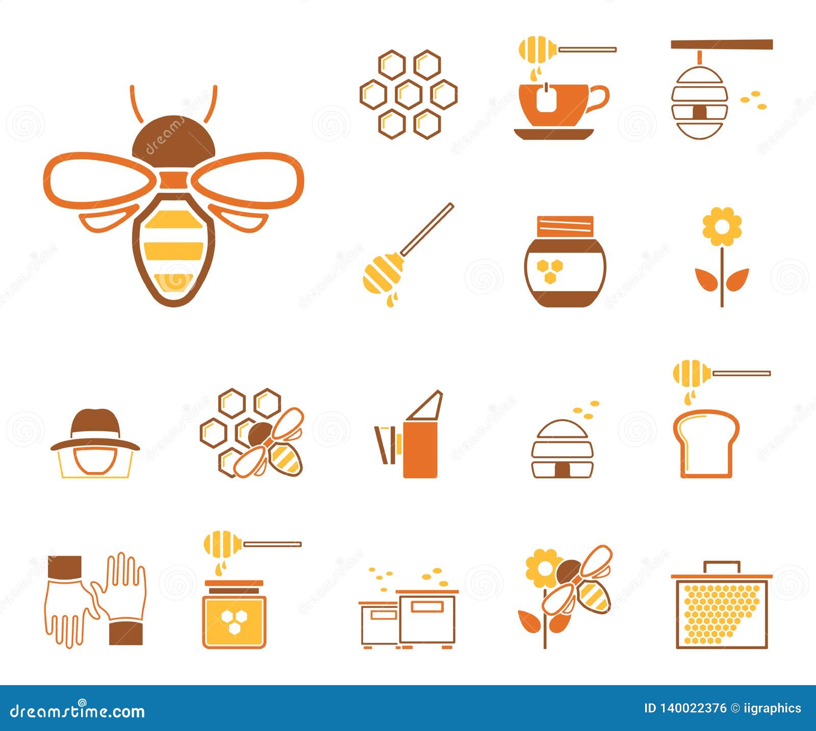 bees & honey - iconset - icons