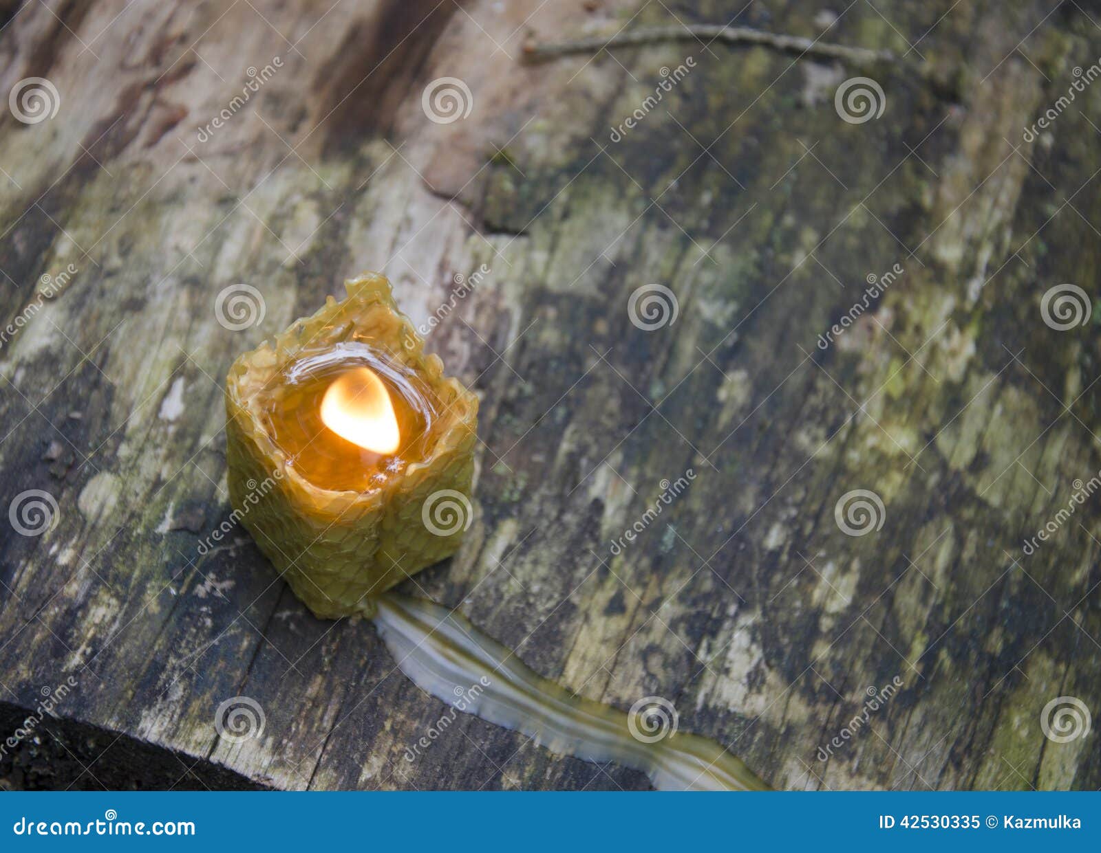 Beeswax candle stock image. Image of illuminate, honey 42530335