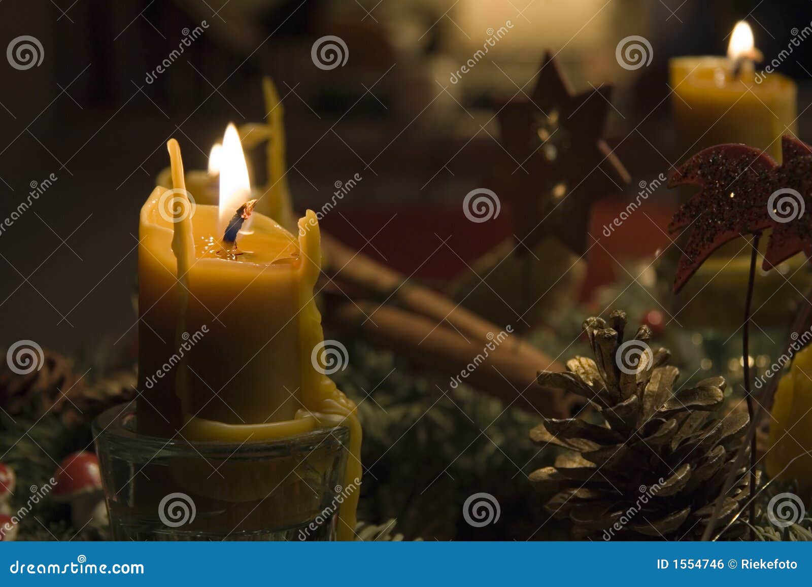 Beeswax Candles on an Advent Wreath Stock Photo Image of advent