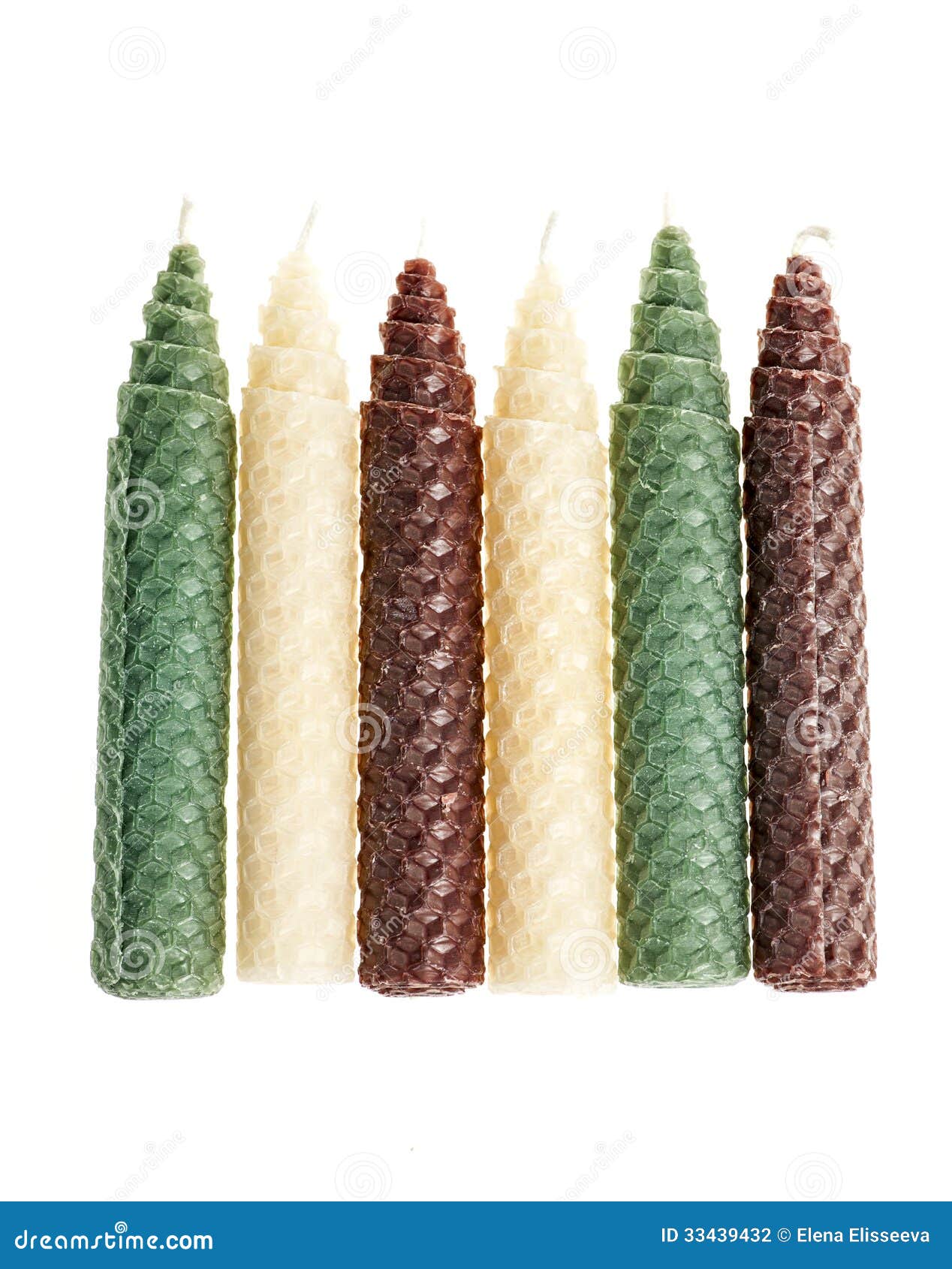 Beeswax candles on white stock photo. Image of background 33439432