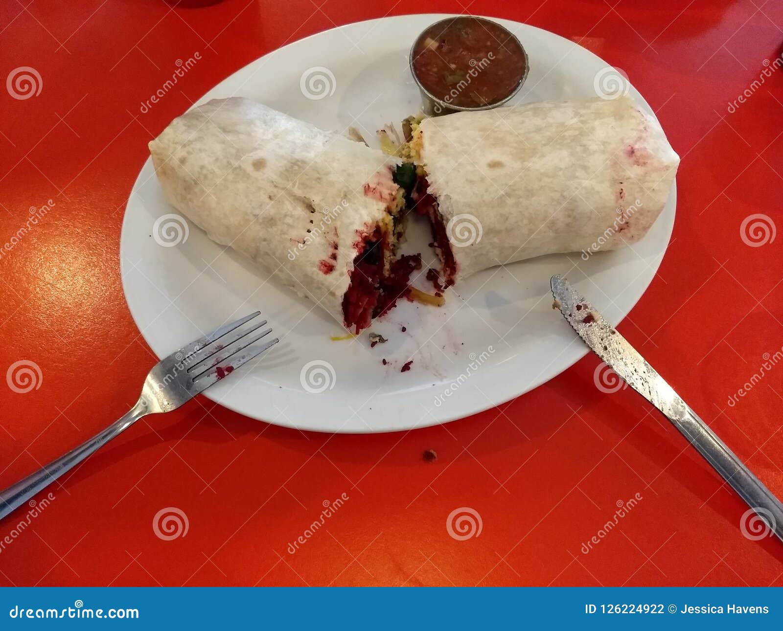 Vegetarian Breakfast Burrito Stock Photo Image of fork, beet 126224922