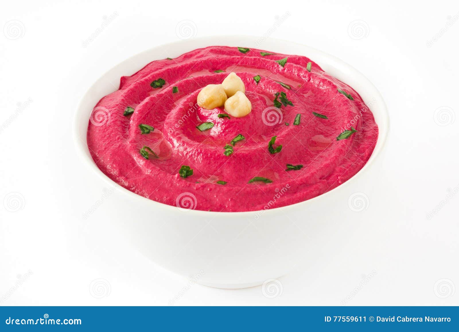 Beet Hummus in a White Bowl Stock Image Image of rustic, east 77559611