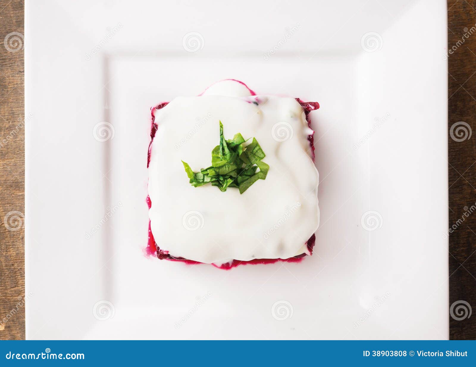 Beet Salad with Sour Cream, Square Shape Stock Photo Image of sour