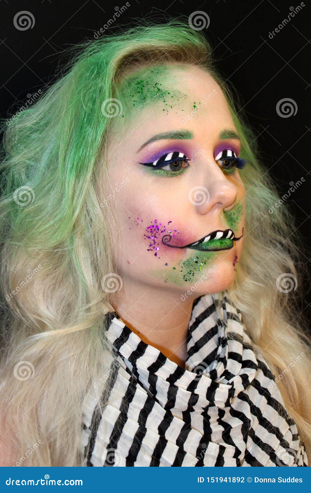 forfølgelse Brise Marquee Beetlejuice Inspired Makeup Stock Photo - Image of mascara, artistic:  151941892