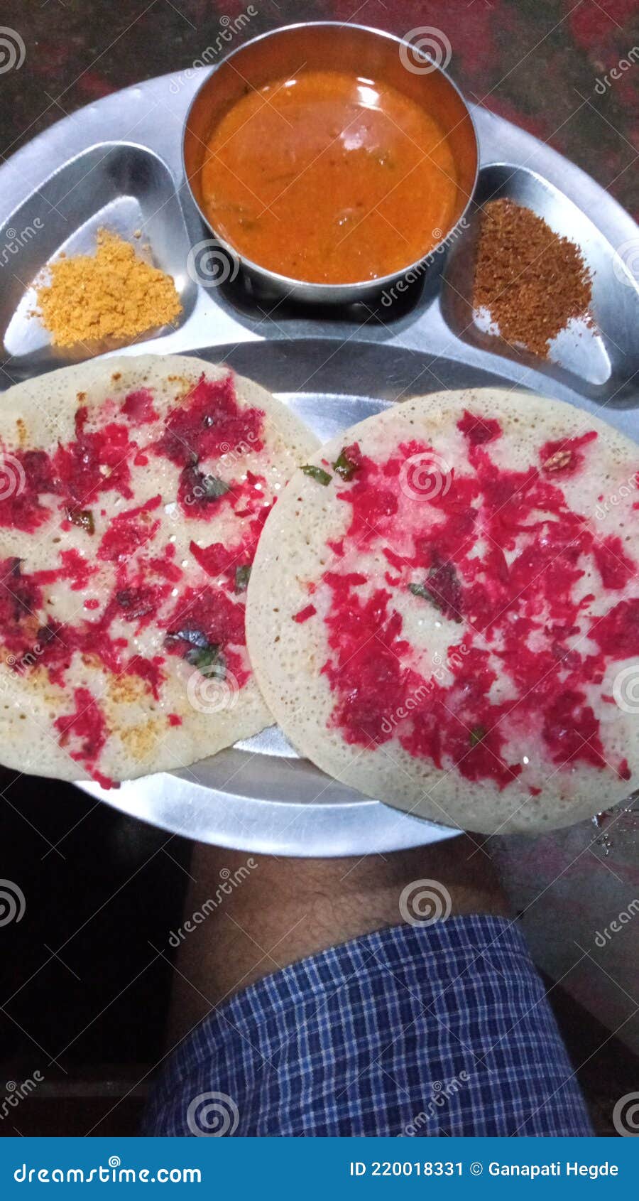 Dosa Indian Food. Women Cooking Or Making Of Dosa In Kitchen, India