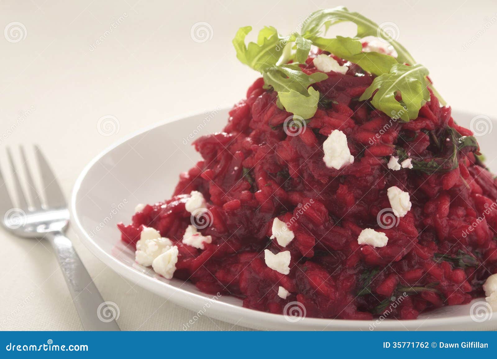 Beetroot and Goat S Cheese Risotto Stock Photo Image of arborio