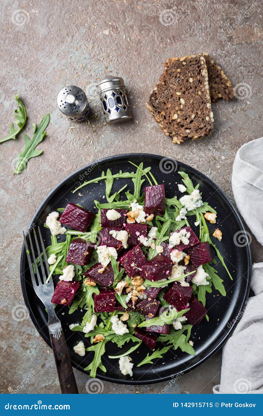 Beetroot Salad with Blue Cheese Stock Image Image of appetizer, green