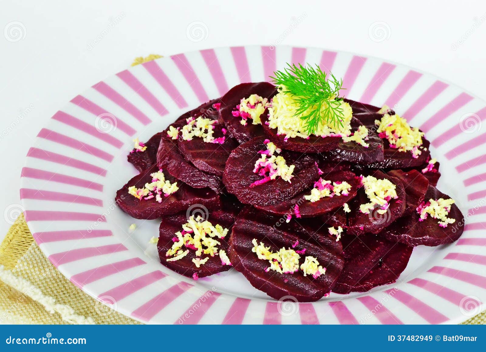 Beetroot Salad with Horseradish Stock Image Image of salad, isolated