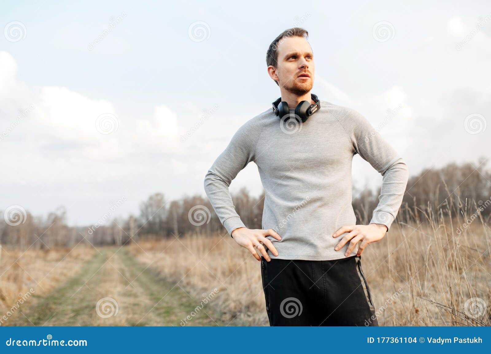 Active Lifestyle. Attractive Young Guy Outdoors Stock Photo - Image of ...