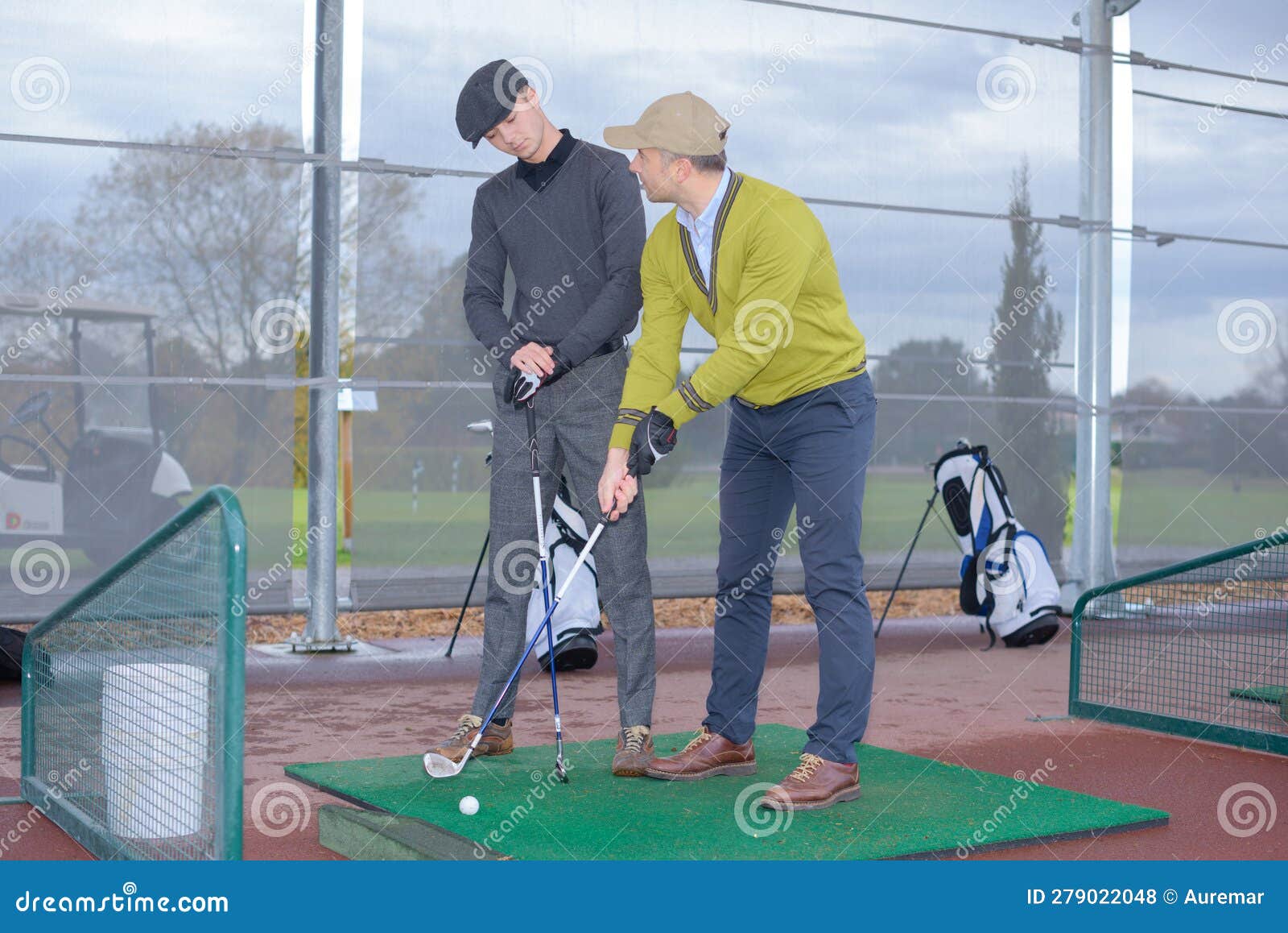 Beginner hitting golf ball stock photo. Image of 279022048